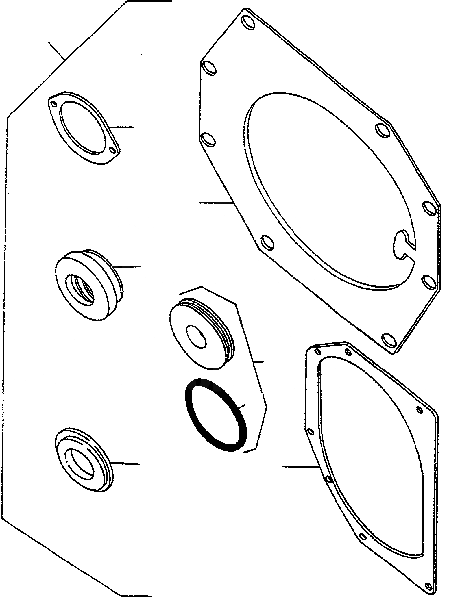 Схема запчастей Komatsu D600D Super - СОЕД-Е КОМПЛЕКТ, ВОДЯНАЯ ПОМПА ДВИГАТЕЛЬ, АКСЕССУАРЫ И ЭЛЕКТРИЧ. СИСТЕМА