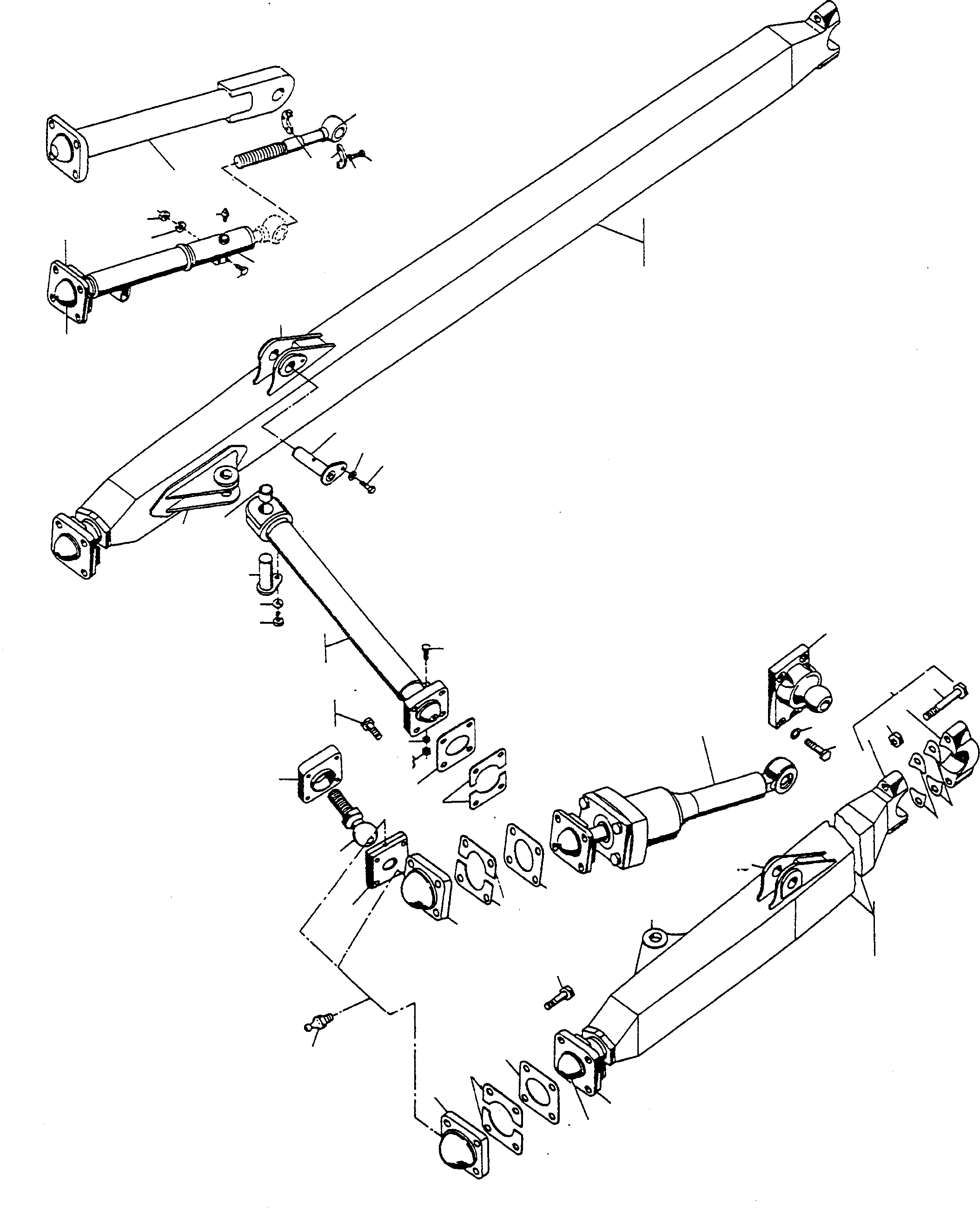 Схема запчастей Komatsu D600D Super - THRUST РУКОЯТЬ, НАКЛОН. ОТВАЛ ГИДРАВЛИКА