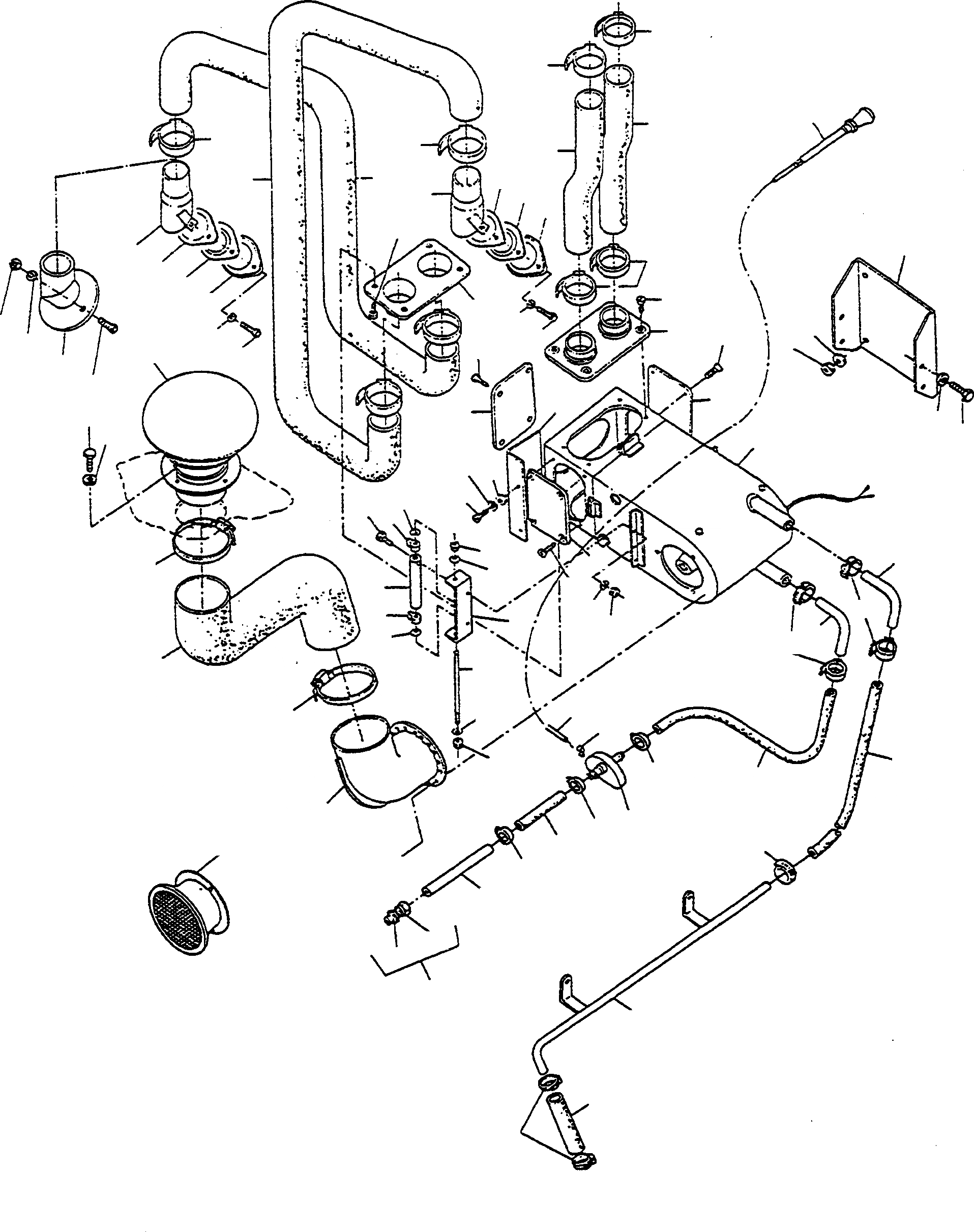 Схема запчастей Komatsu D600D Super - ОБОГРЕВ. ШАССИ И SUPERSTRUCTURE