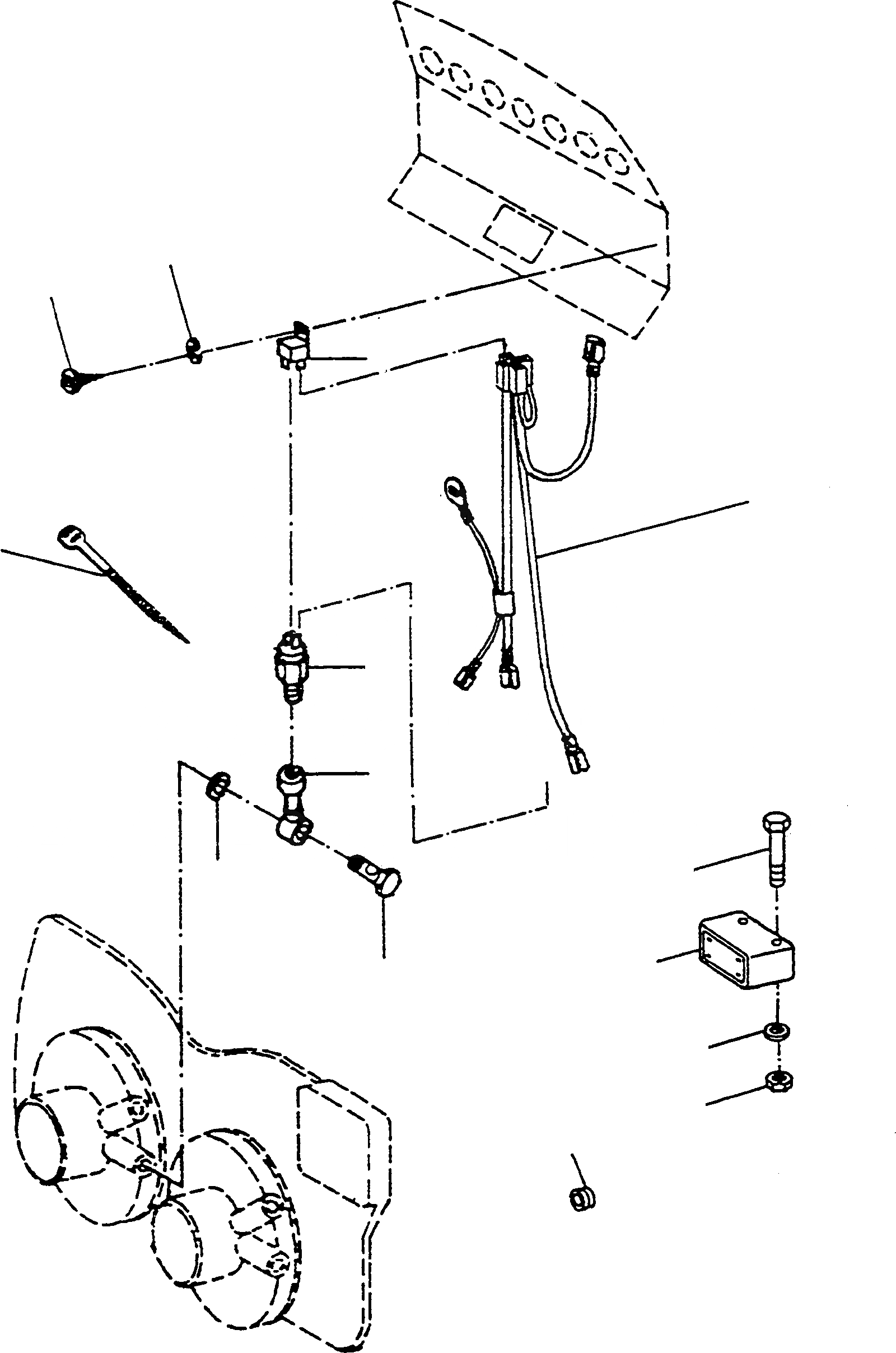 Схема запчастей Komatsu D600D Super - СИГН. ЗАДН. ХОДА ДВИГАТЕЛЬ, АКСЕССУАРЫ И ЭЛЕКТРИЧ. СИСТЕМА