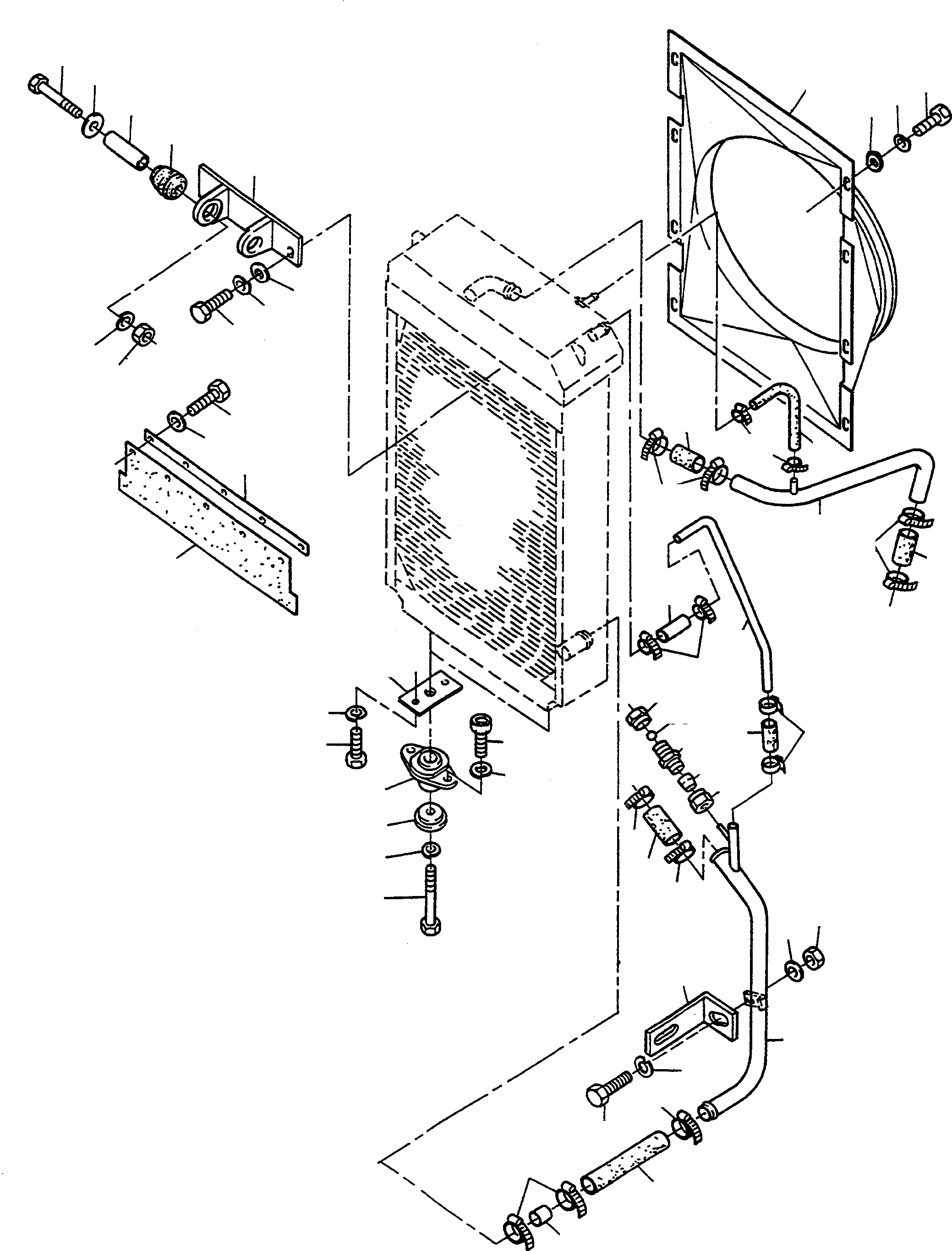 Схема запчастей Komatsu D600D Super - РАДИАТОР ATTACHING ЧАСТИ ДВИГАТЕЛЬ, АКСЕССУАРЫ И ЭЛЕКТРИЧ. СИСТЕМА