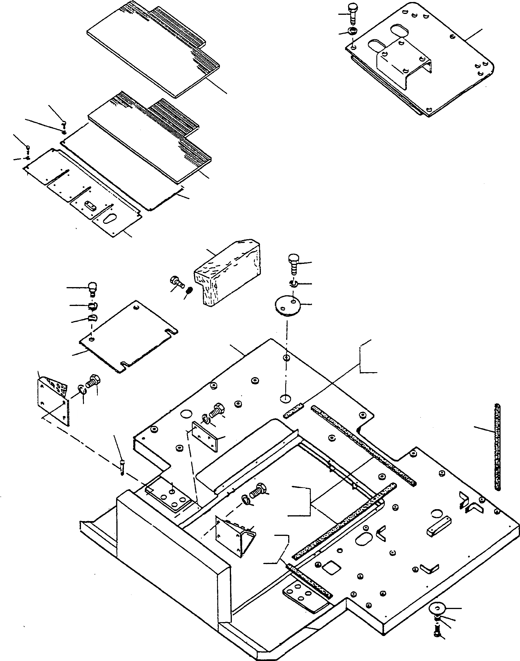Схема запчастей Komatsu D600D Super - ПЛАТФОРМА ШАССИ И SUPERSTRUCTURE