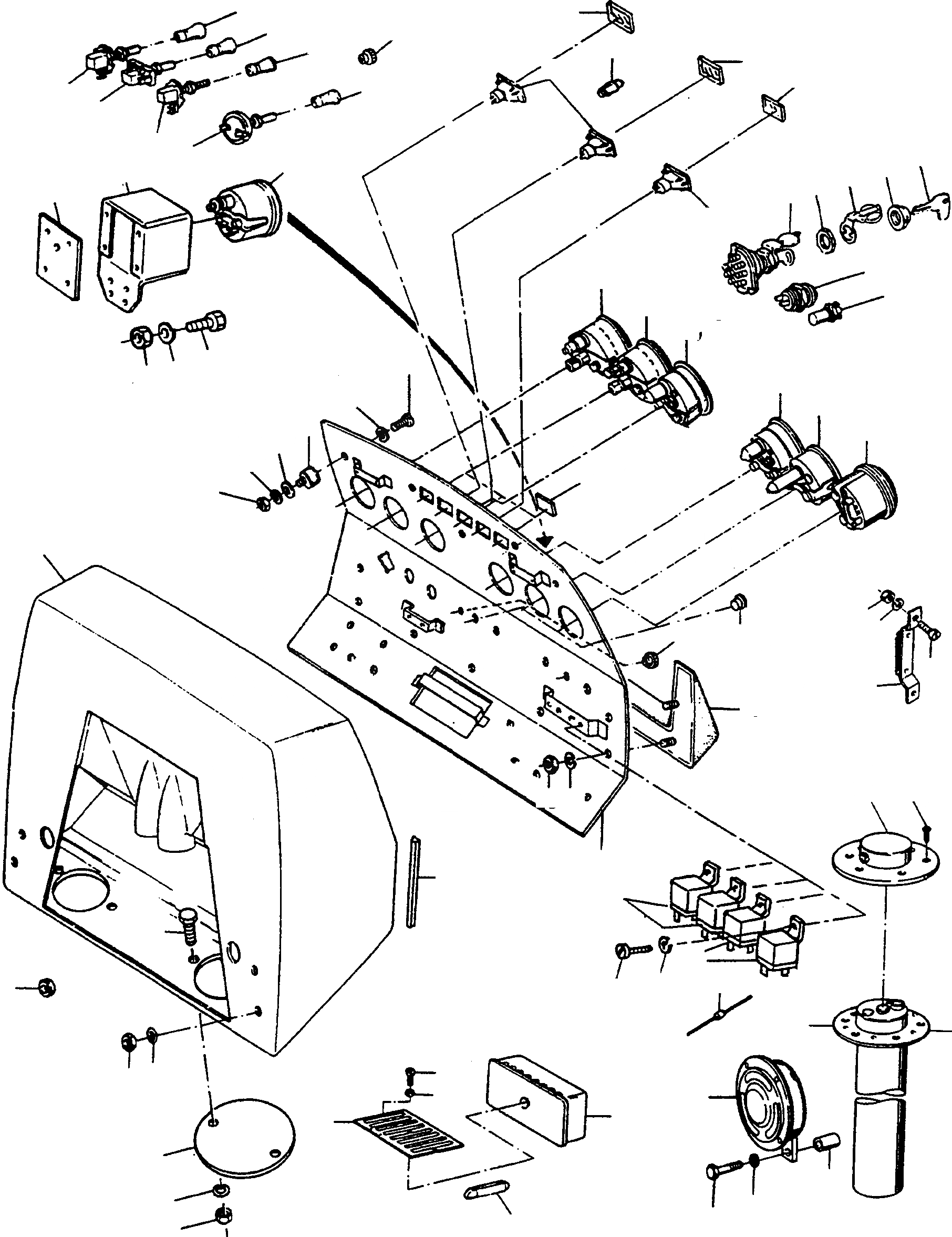 Схема запчастей Komatsu D600D Super - ПАНЕЛЬ ПРИБОРОВ И INSTRUMENTS ДВИГАТЕЛЬ, АКСЕССУАРЫ И ЭЛЕКТРИЧ. СИСТЕМА