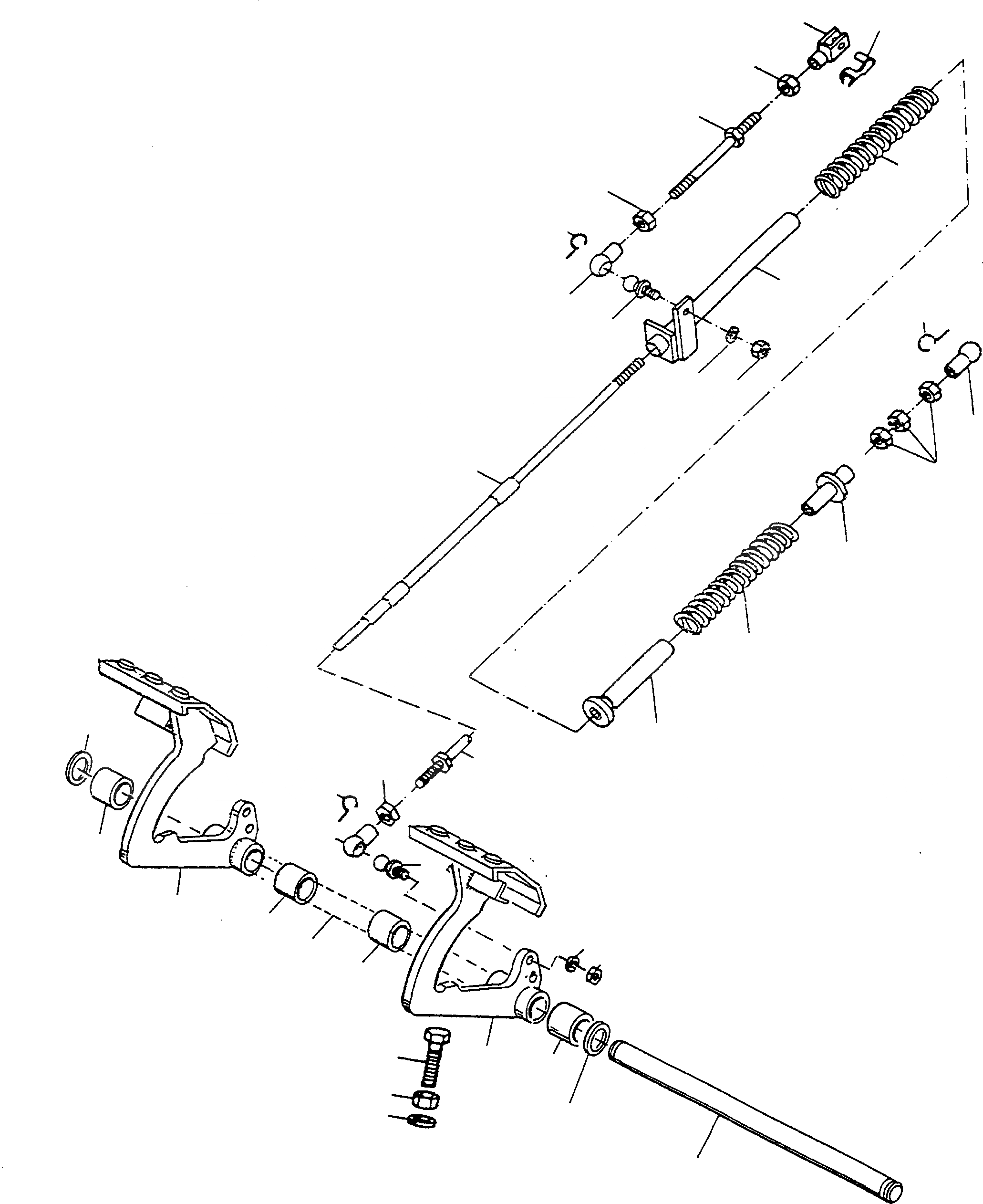 Схема запчастей Komatsu D600D Super - РУЛЕВ. УПРАВЛЕНИЕ И УПРАВЛ-Е ТОРМОЗОМ СИСТЕМАУПРАВЛЕНИЯ ПОВОРОТОМ, ПЕРЕДНИЙ МОСТ, ТОРМОЗ. СИСТЕМА