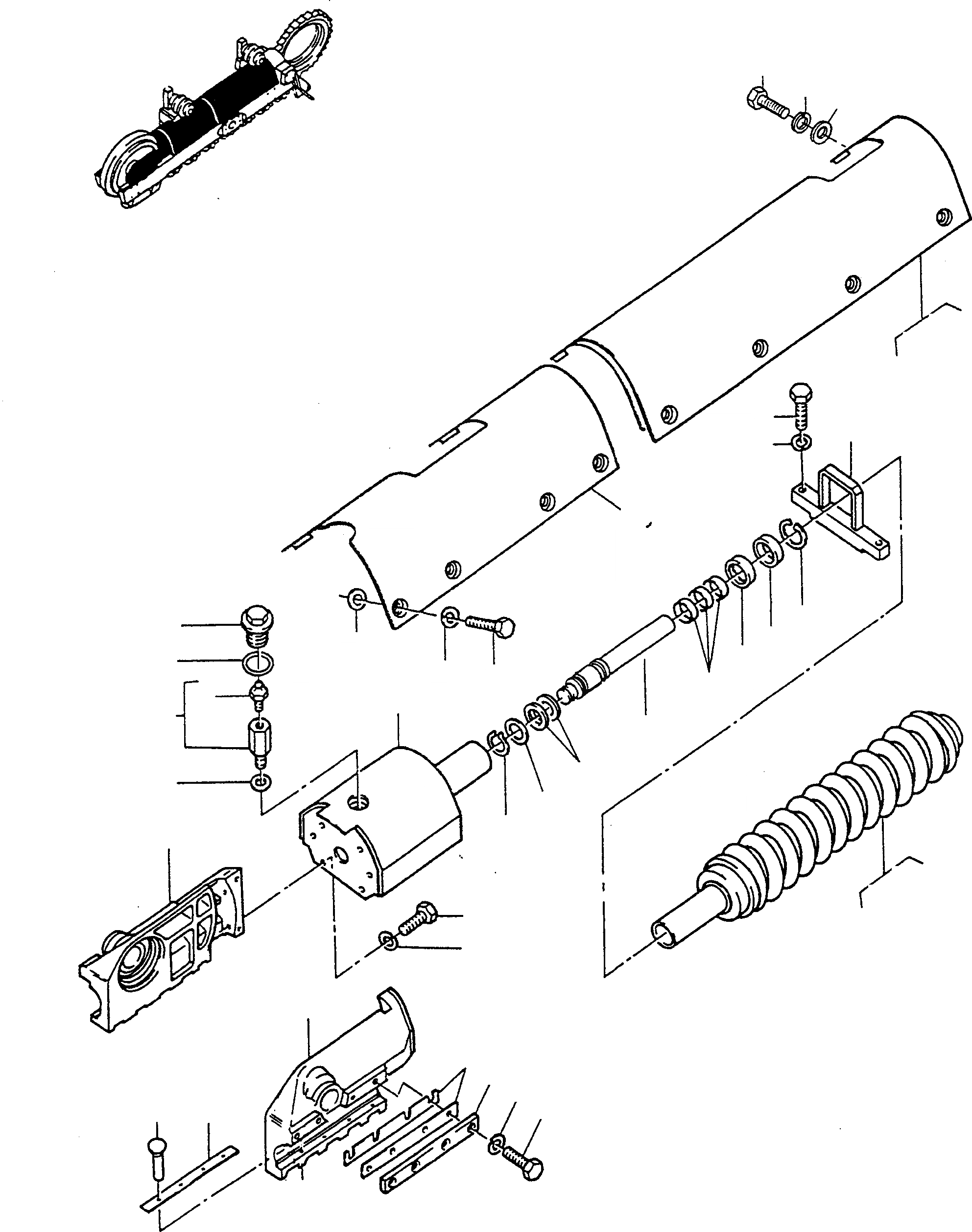 Схема запчастей Komatsu D600D Super - ЦЕПЬ STRECHING DIVCE ТРАНСМИССИЯ И ЗАДН. МОСТ