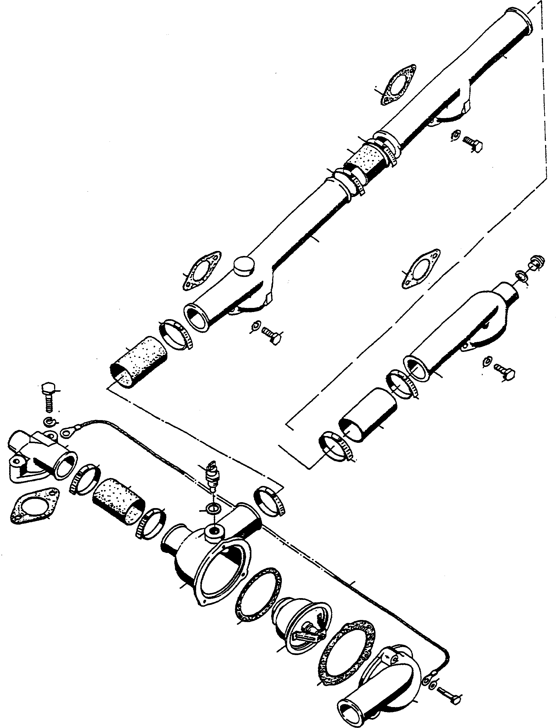 Схема запчастей Komatsu D600D Super - СИСТЕМА ОХЛАЖДЕНИЯ ДВИГАТЕЛЬ, АКСЕССУАРЫ И ЭЛЕКТРИЧ. СИСТЕМА