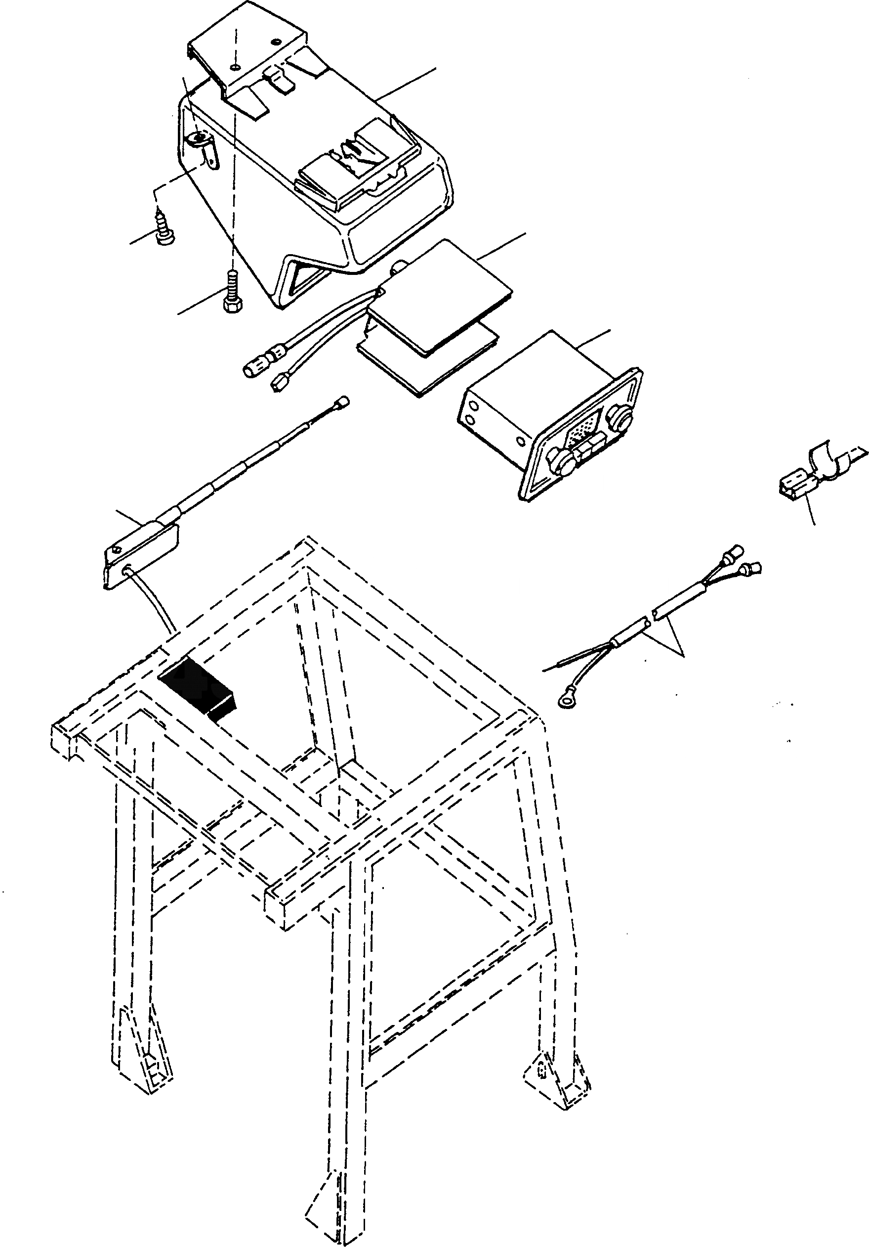 Схема запчастей Komatsu D600D Super - РАДИО, EXECUTION I ДВИГАТЕЛЬ, АКСЕССУАРЫ И ЭЛЕКТРИЧ. СИСТЕМА