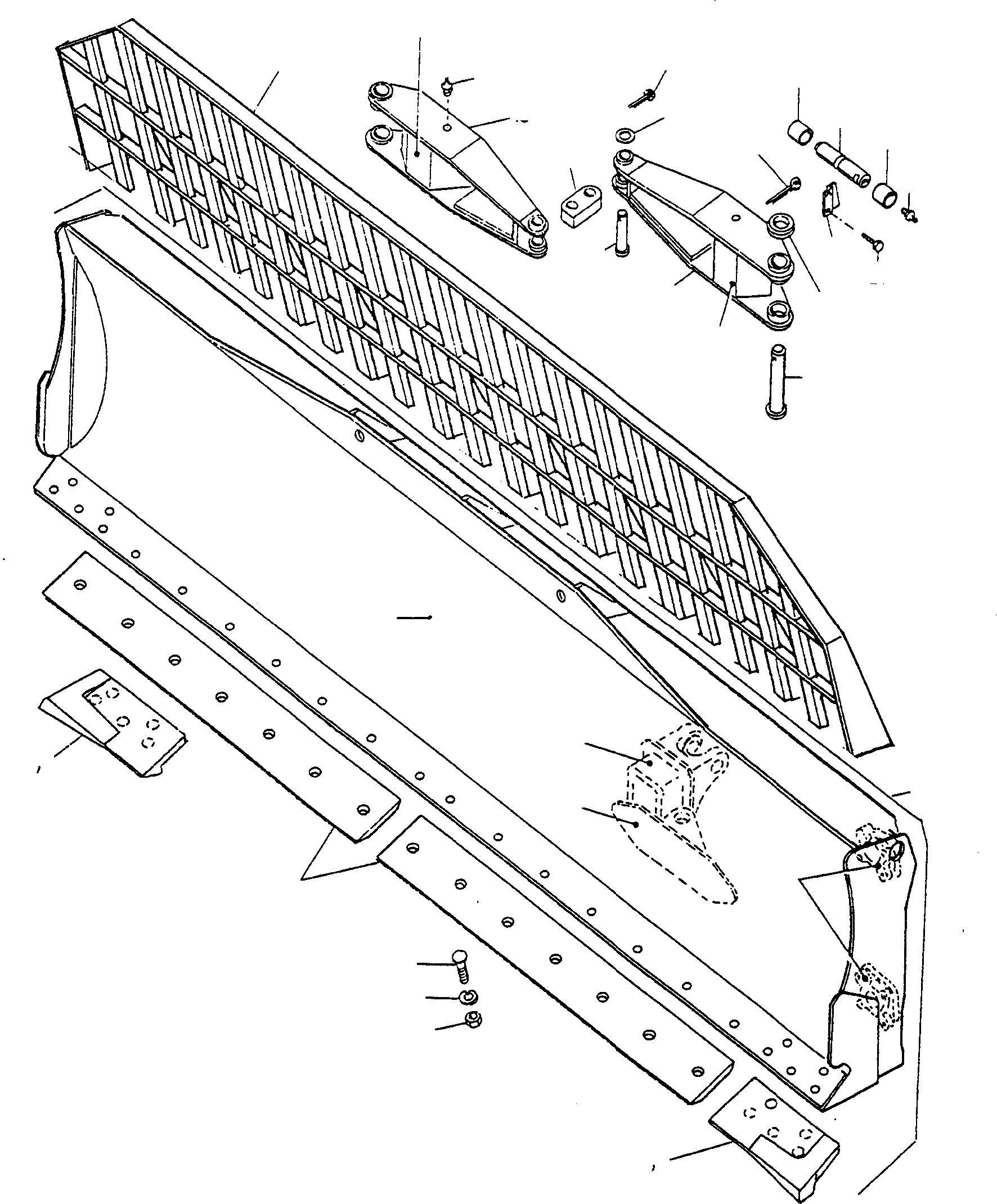 Схема запчастей Komatsu D600D Super - НАКЛОН. ОТВАЛ ОБОРУД-Е