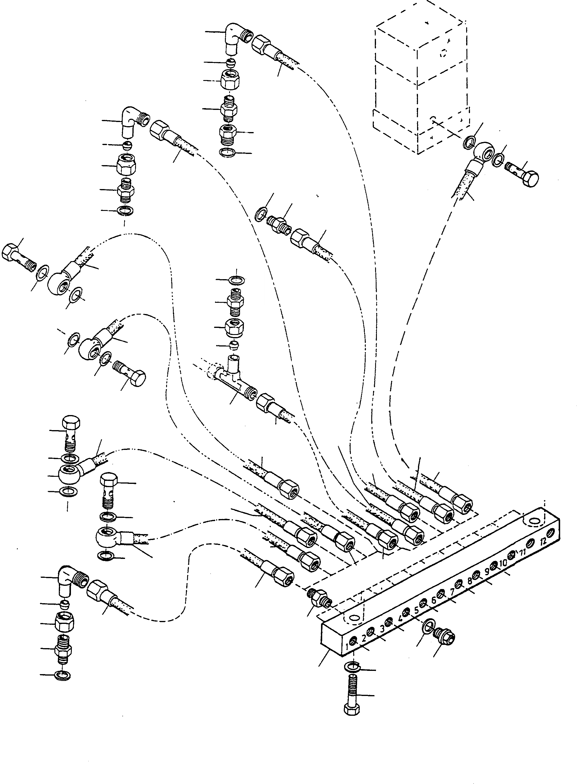 Схема запчастей Komatsu D600D Super - КОНТРОЛЬ PORT ГИДРАВЛИКА