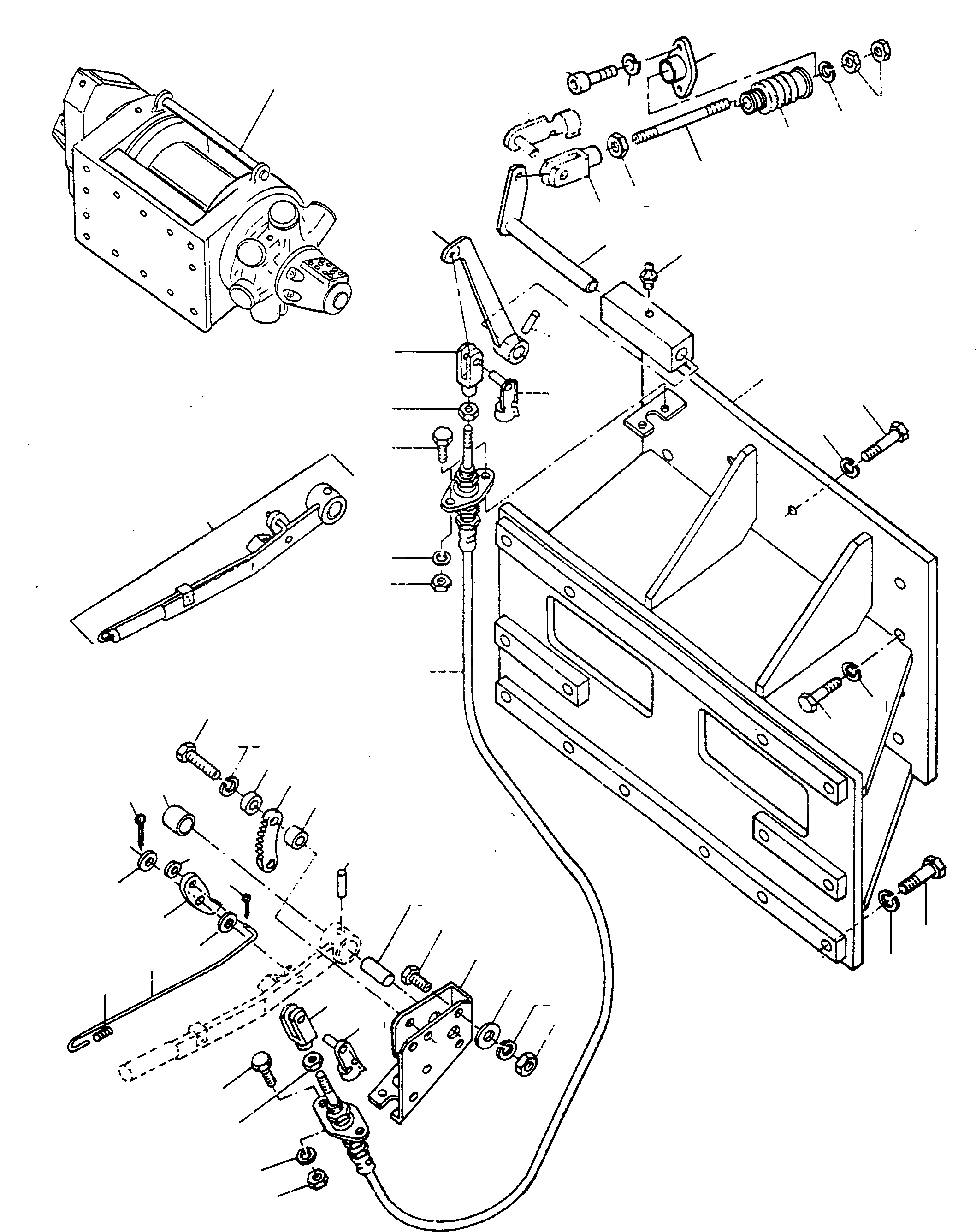 Схема запчастей Komatsu D600D Super - КАБЕЛЬ ЛЕБЕДКА ОБОРУД-Е