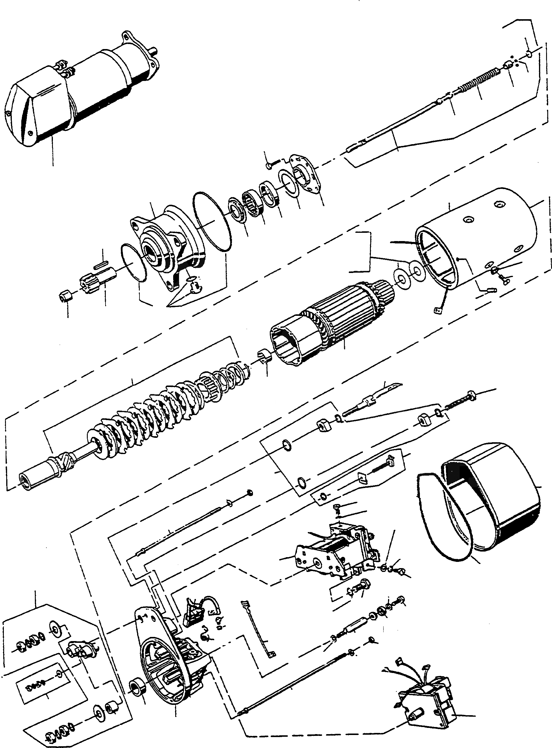Схема запчастей Komatsu D600D Super - STARTERМОТОР ГЕНЕРАТОР И СТАРТЕР