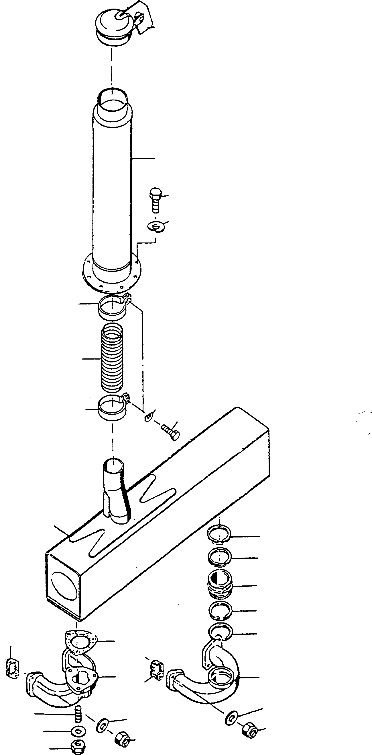 Схема запчастей Komatsu D600D Super - ВЫПУСКН. СИСТЕМА, СТАНДАРТН. ДВИГАТЕЛЬ, АКСЕССУАРЫ И ЭЛЕКТРИЧ. СИСТЕМА