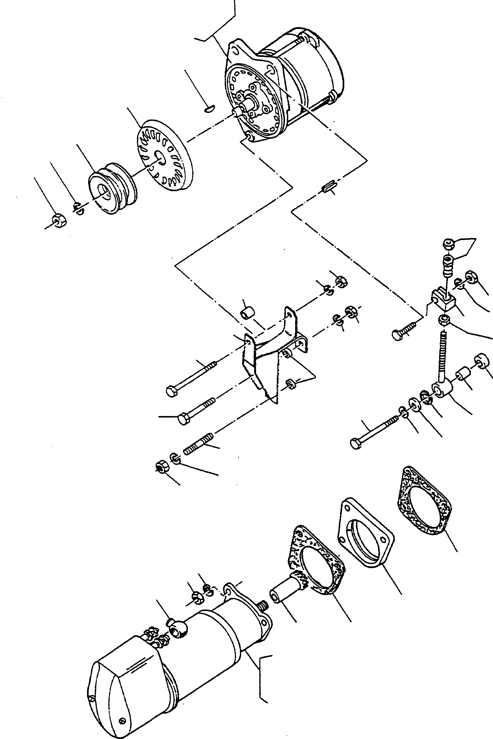 Схема запчастей Komatsu D600D Super - ГЕНЕРАТОР И СТАРТЕР ДВИГАТЕЛЬ, АКСЕССУАРЫ И ЭЛЕКТРИЧ. СИСТЕМА