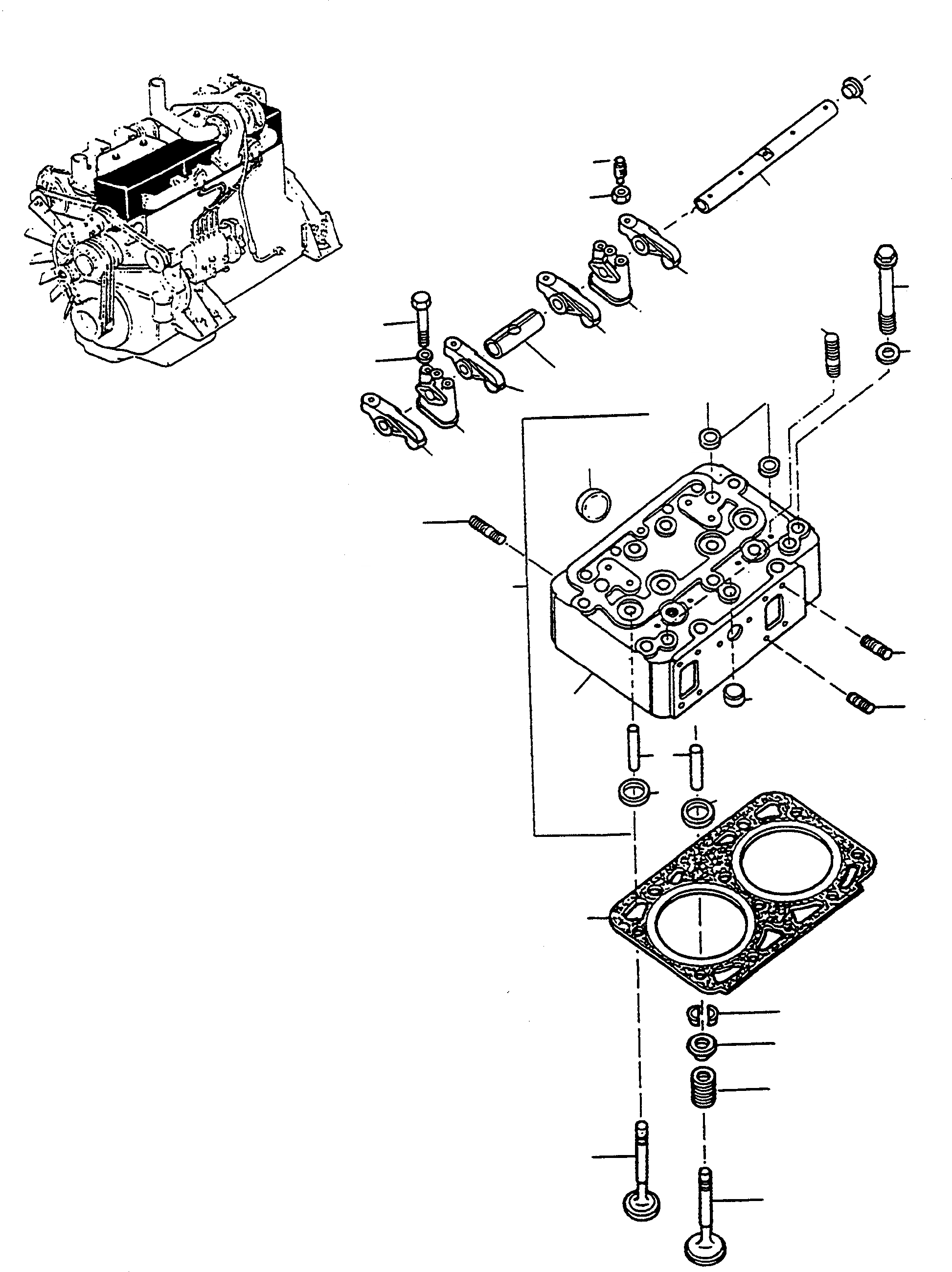Схема запчастей Komatsu D600D Super - ГОЛОВКА ЦИЛИНДРОВ И ATTACHING ЧАСТИ ДВИГАТЕЛЬ, АКСЕССУАРЫ И ЭЛЕКТРИЧ. СИСТЕМА