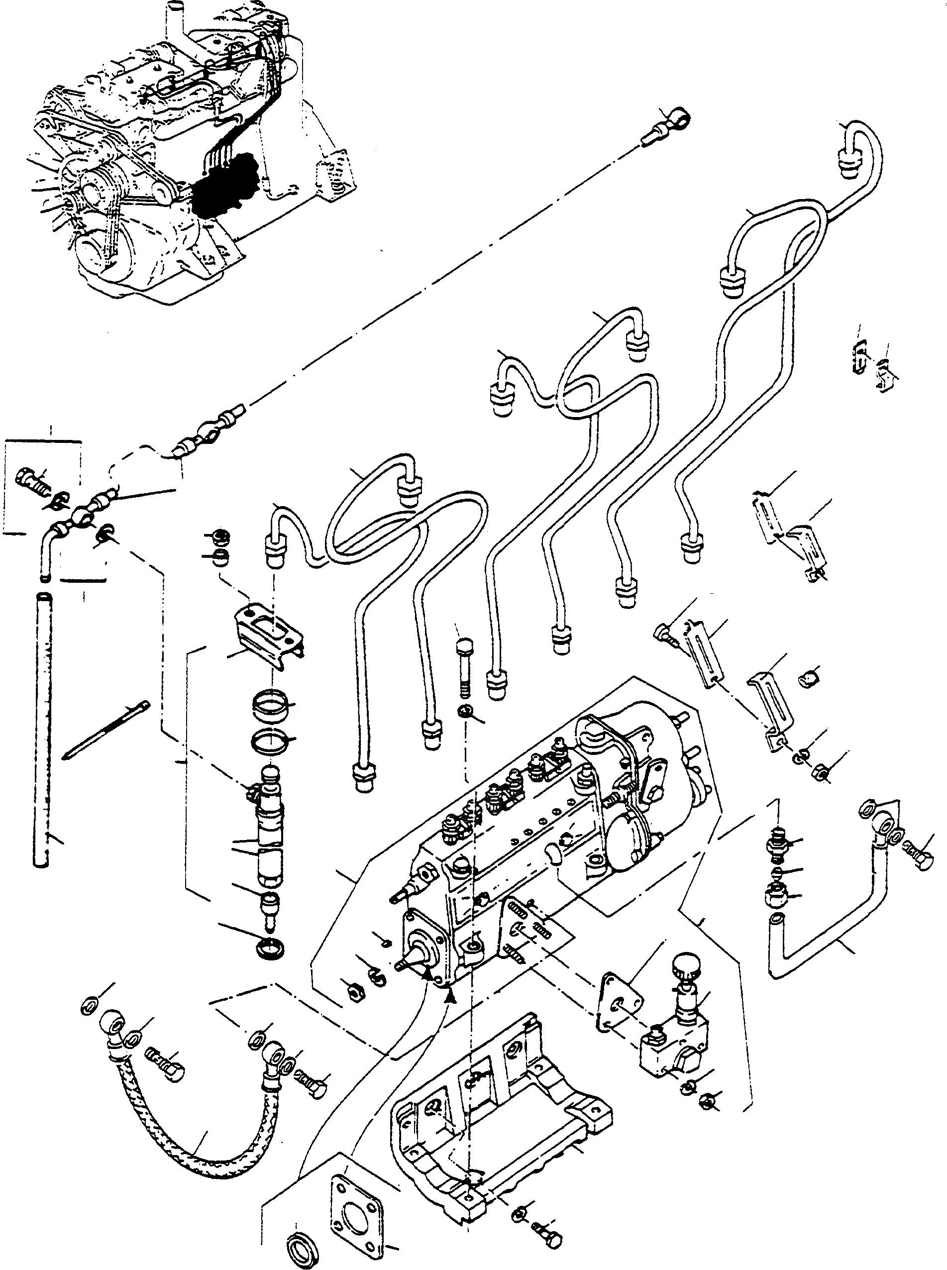Схема запчастей Komatsu D600D Super - ВПРЫСК СИСТЕМА ДВИГАТЕЛЬ, АКСЕССУАРЫ И ЭЛЕКТРИЧ. СИСТЕМА