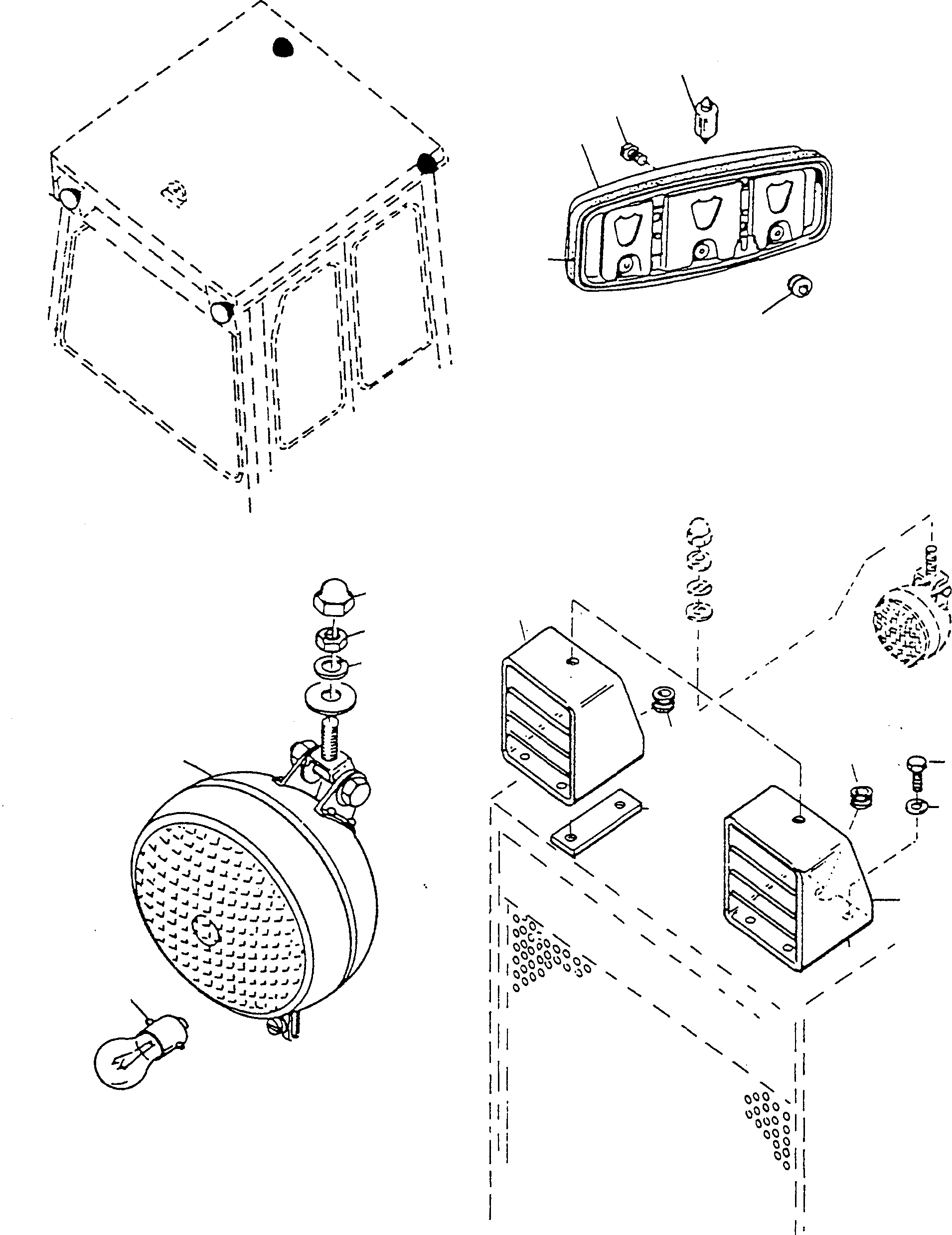 Схема запчастей Komatsu D600D Super - ЭЛЕКТРИЧ. СИСТЕМА, LIGHTING БЛОК ДВИГАТЕЛЬ, АКСЕССУАРЫ И ЭЛЕКТРИЧ. СИСТЕМА