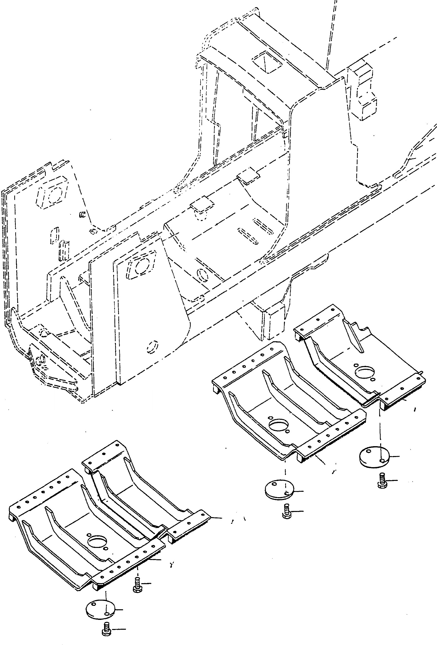 Схема запчастей Komatsu D600D Super - КУЗОВ GARD ШАССИ И SUPERSTRUCTURE