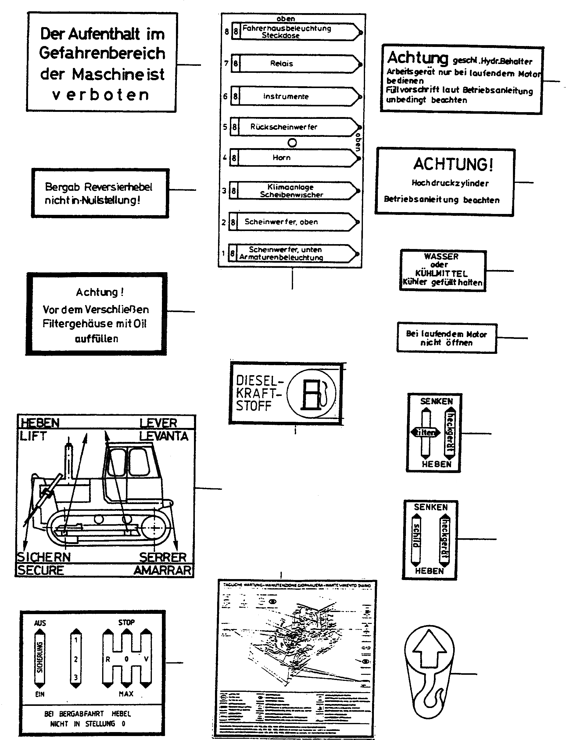 Схема запчастей Komatsu D600D Super - ТАБЛИЧКИS, ПОРТУГАЛ. ШАССИ И SUPERSTRUCTURE
