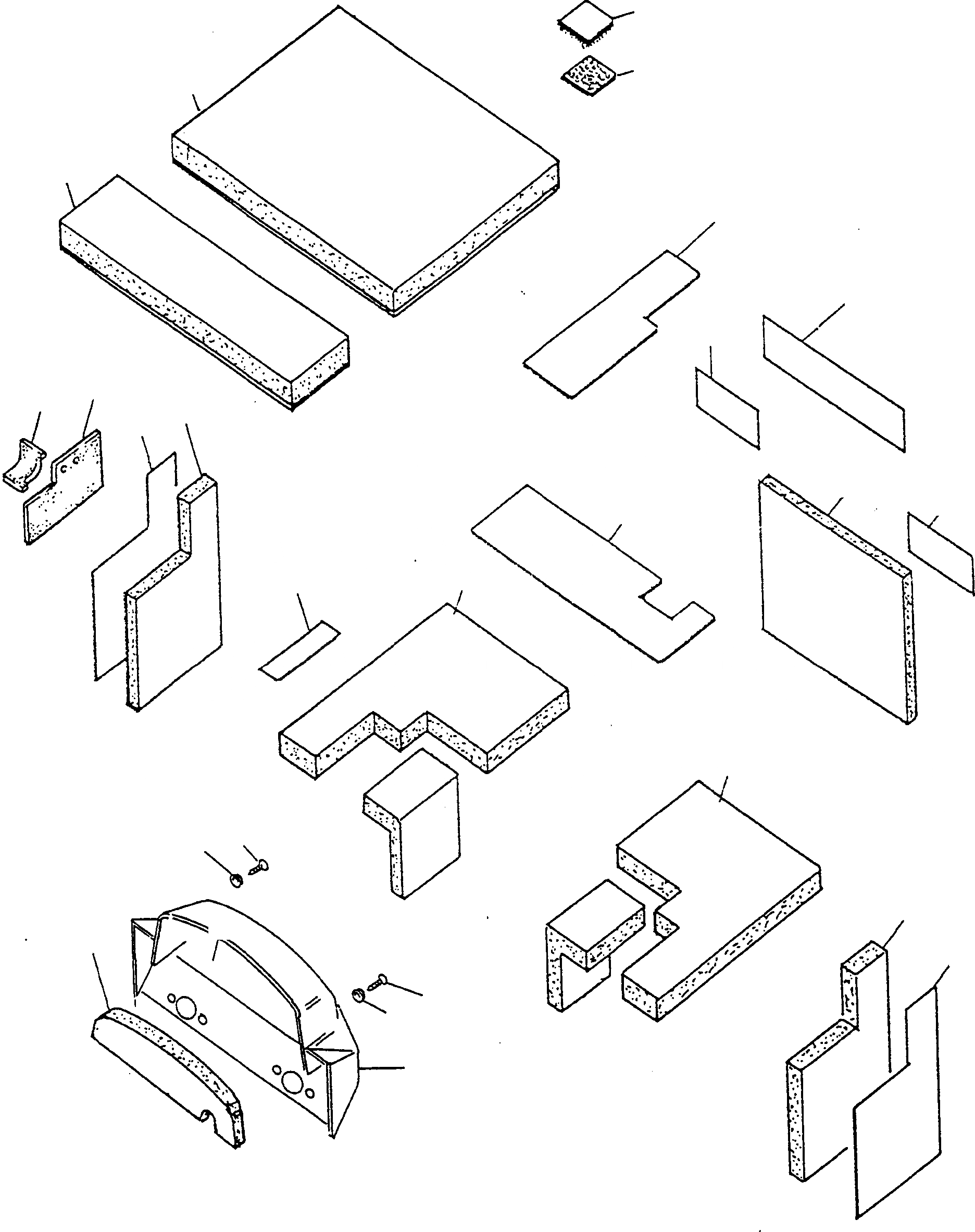 Схема запчастей Komatsu D600D Super - SOUNDЗАЩИТА ШАССИ И SUPERSTRUCTURE