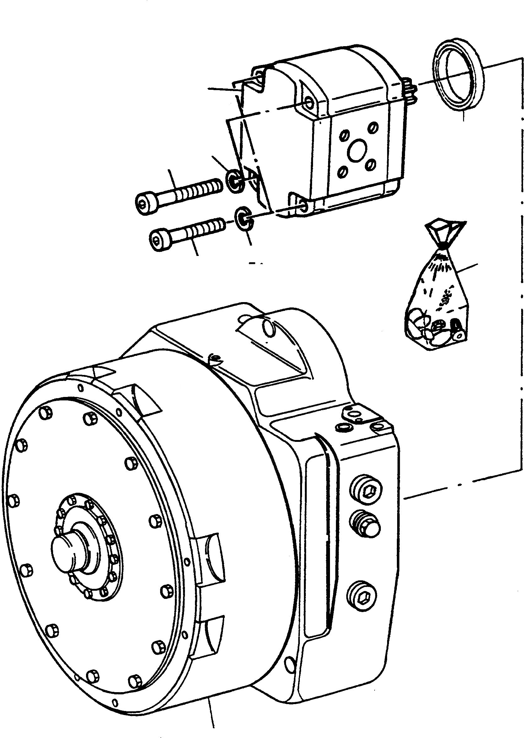 Схема запчастей Komatsu D600D Super - CONVERTER ТРАНСМИССИЯ ТРАНСМИССИЯ И ЗАДН. МОСТ