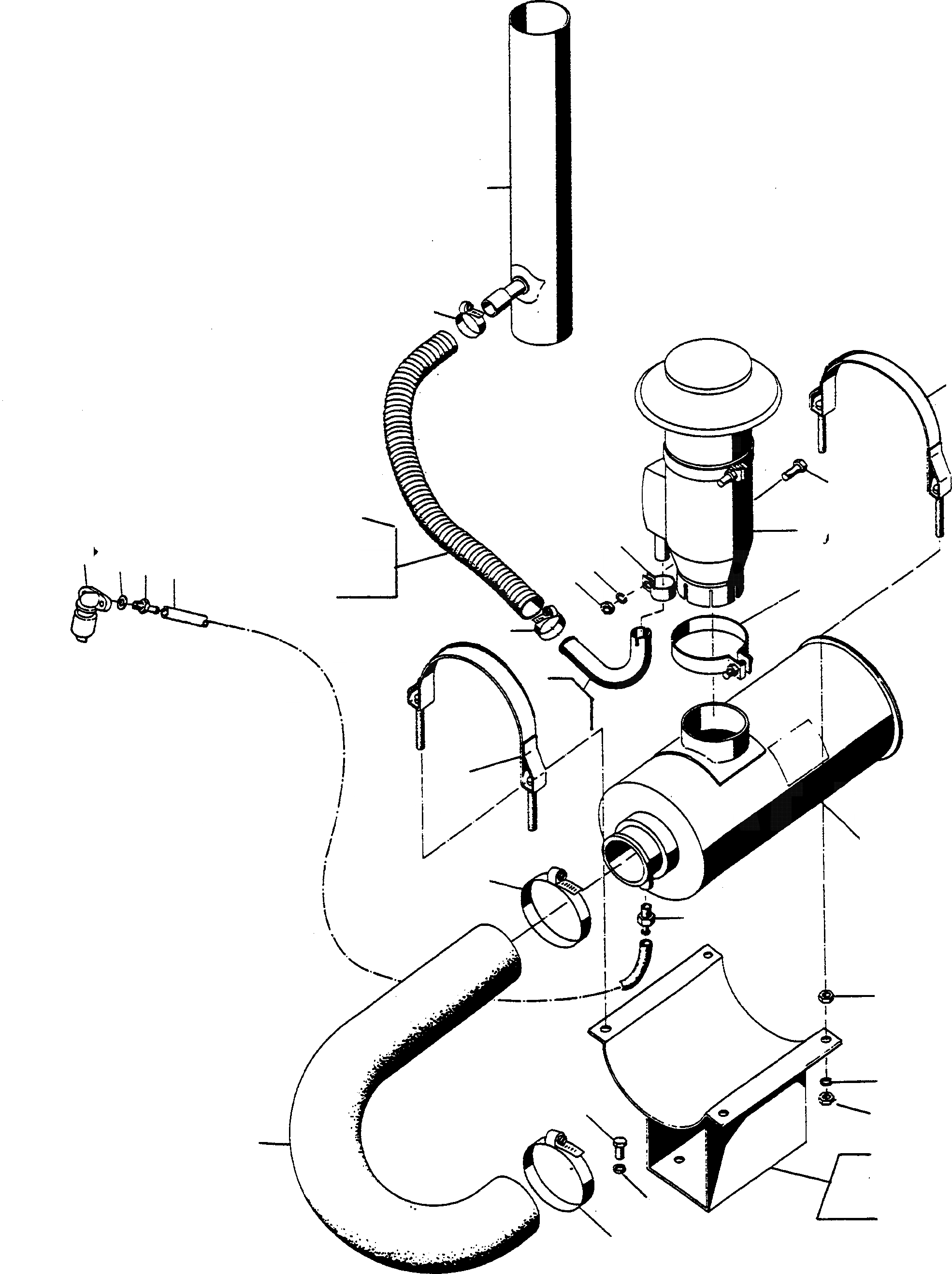 Схема запчастей Komatsu D600D Super - ВОЗД. ФИЛЬТР. СИСТЕМА, EJECTOR ДВИГАТЕЛЬ, АКСЕССУАРЫ И ЭЛЕКТРИЧ. СИСТЕМА