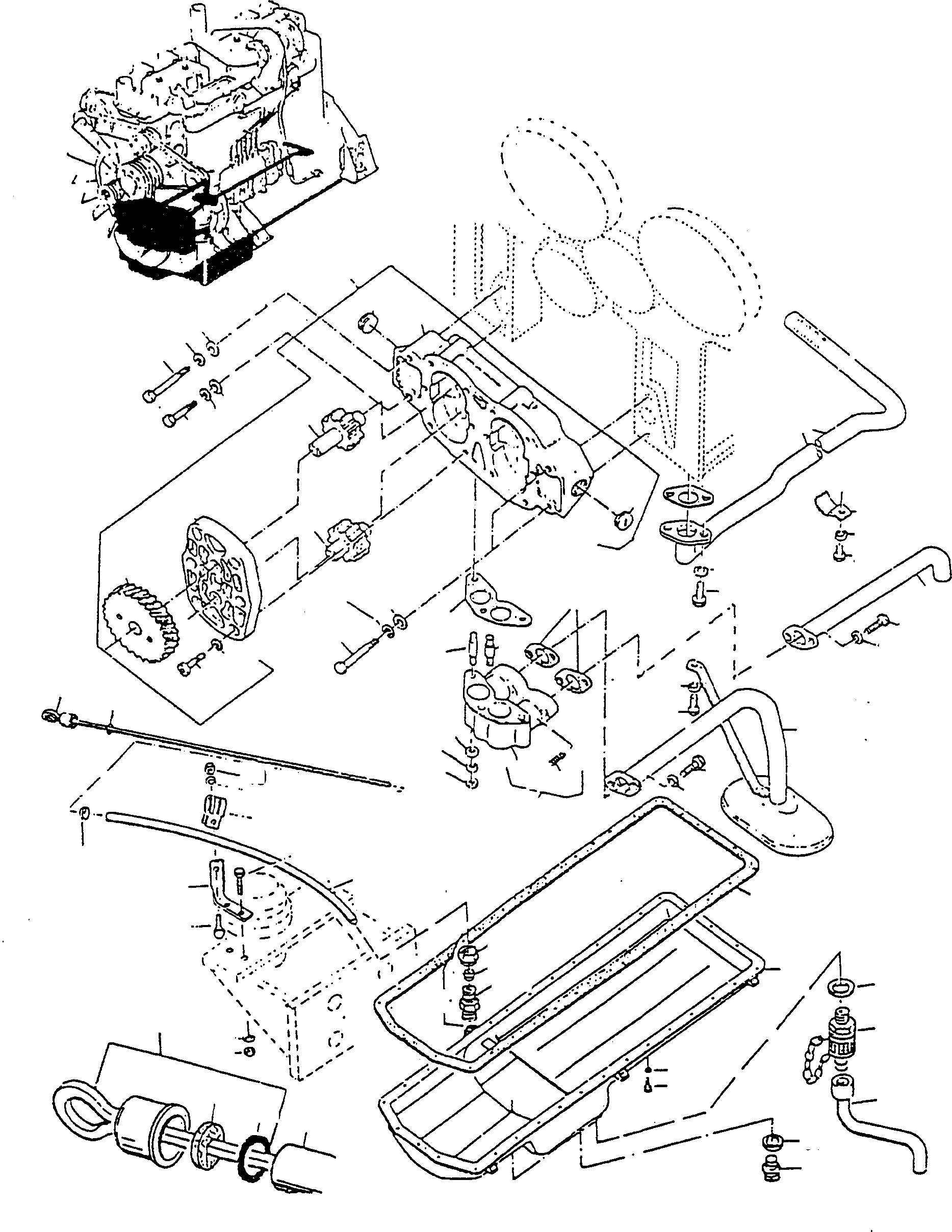 Схема запчастей Komatsu D600D Super - ДВИГАТЕЛЬ СМАЗКА ДВИГАТЕЛЬ, АКСЕССУАРЫ И ЭЛЕКТРИЧ. СИСТЕМА