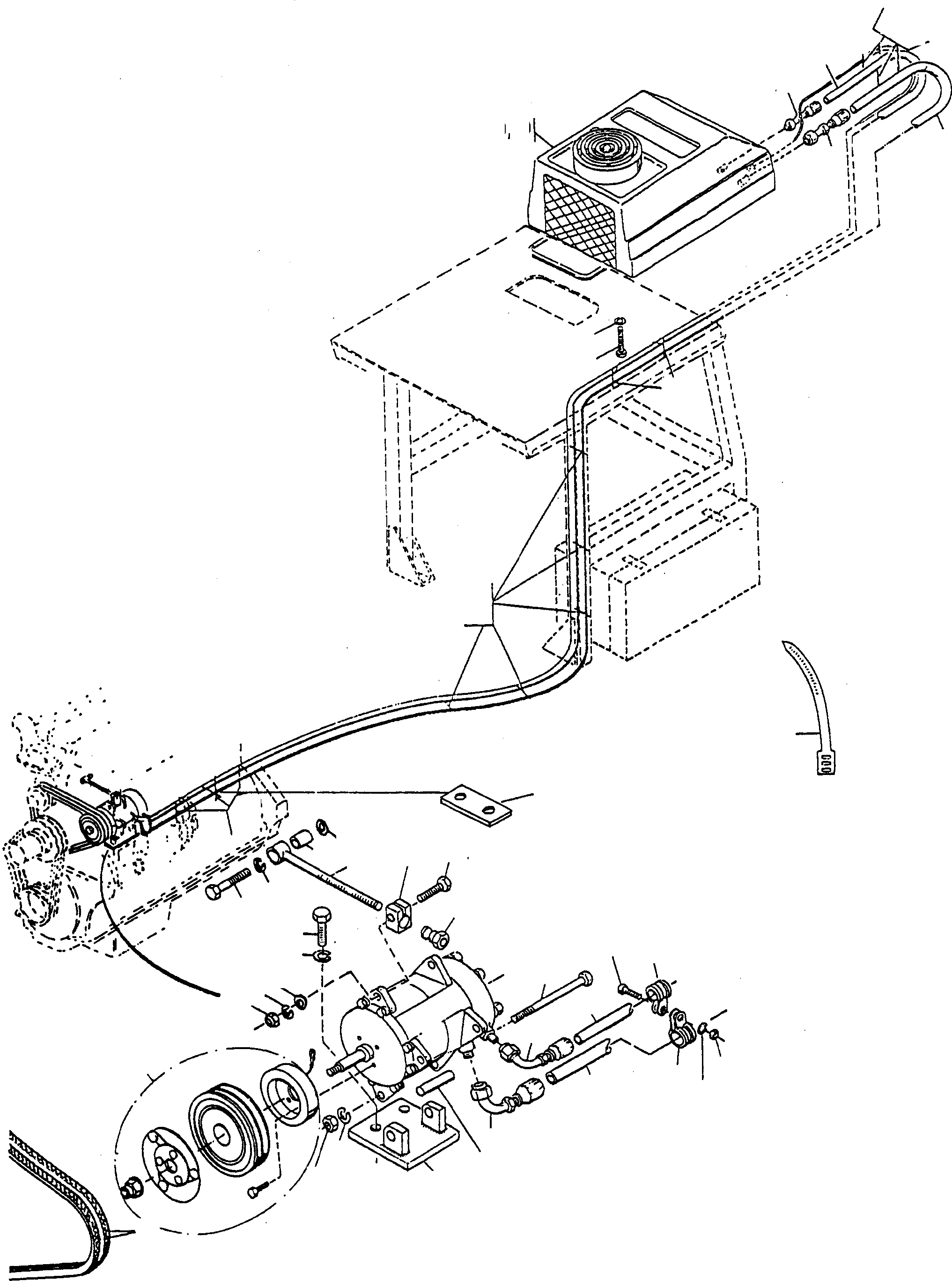 Схема запчастей Komatsu D600D Super - КОНДИЦ. ВОЗДУХА, EXECUTION II ВЕНТИЛЯТОР В КРЫШЕ С ФИЛЬТР.