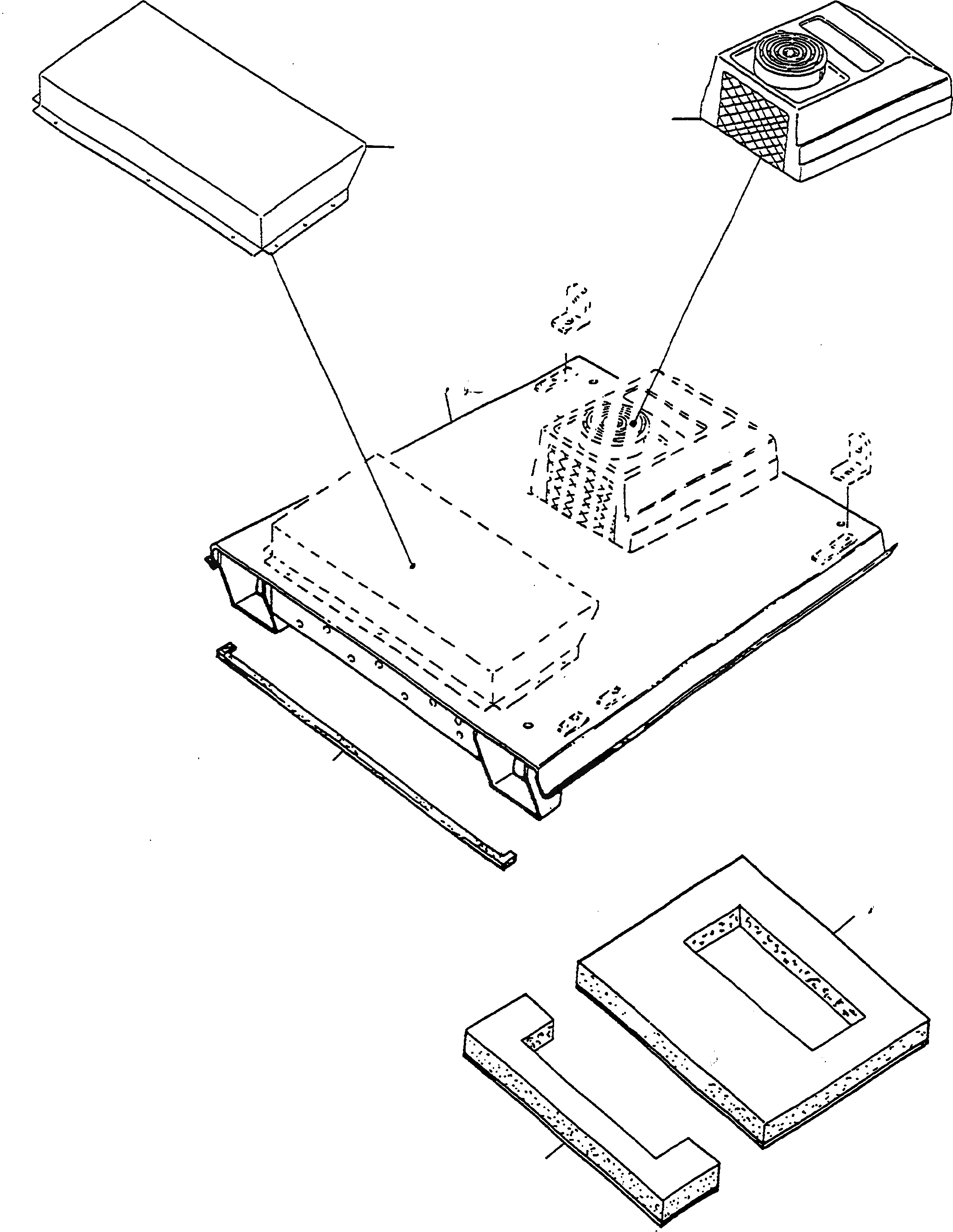 Схема запчастей Komatsu D600D Super - ВЕНТИЛЯТОР В КРЫШЕ С ФИЛЬТР. ШАССИ И SUPERSTRUCTURE