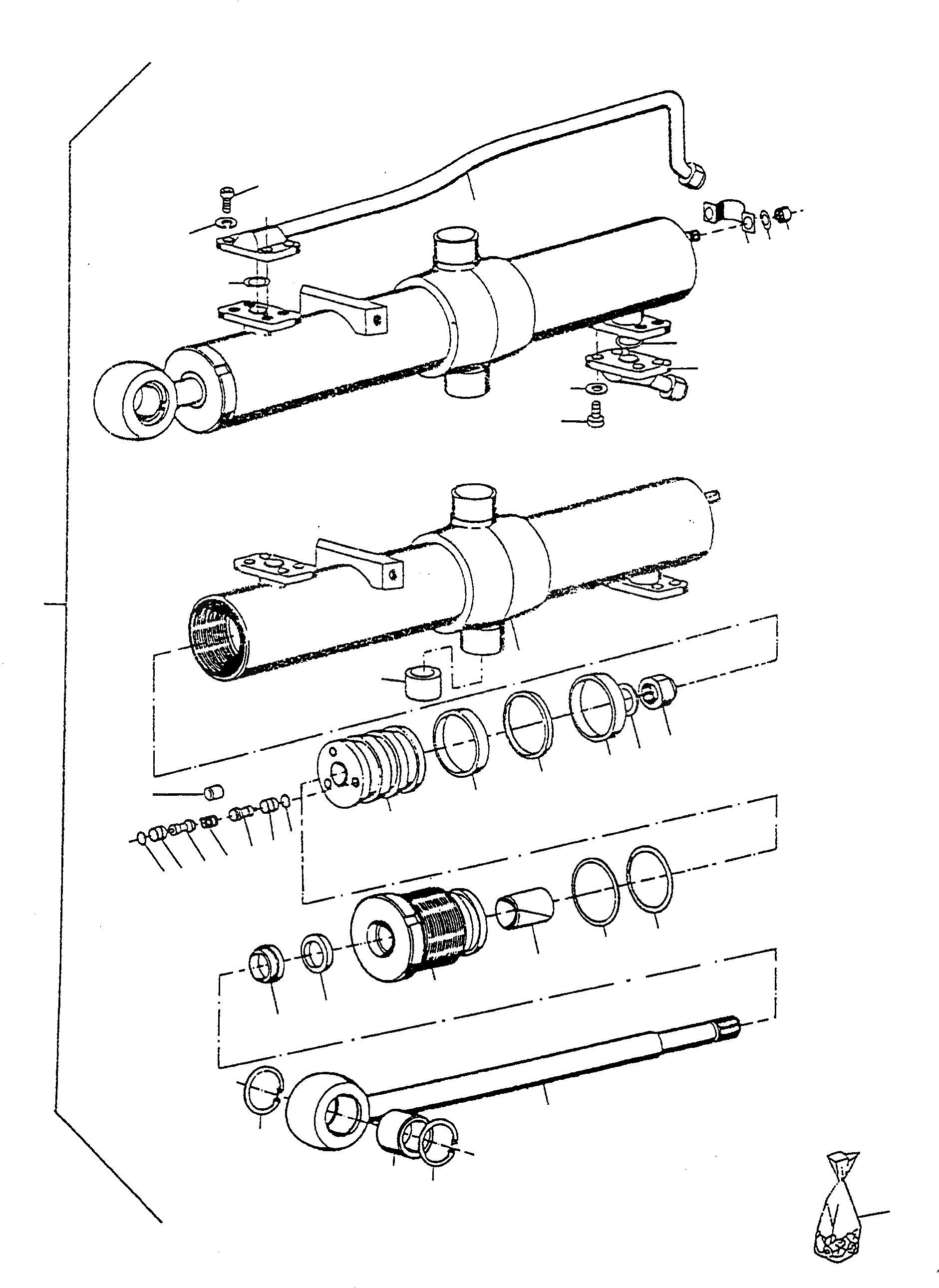Схема запчастей Komatsu D600D Super - ГИДРОЦИЛИНДР ПОДЪЕМА ГИДРОЦИЛИНДР ПОДЪЕМА И ТРУБЫS