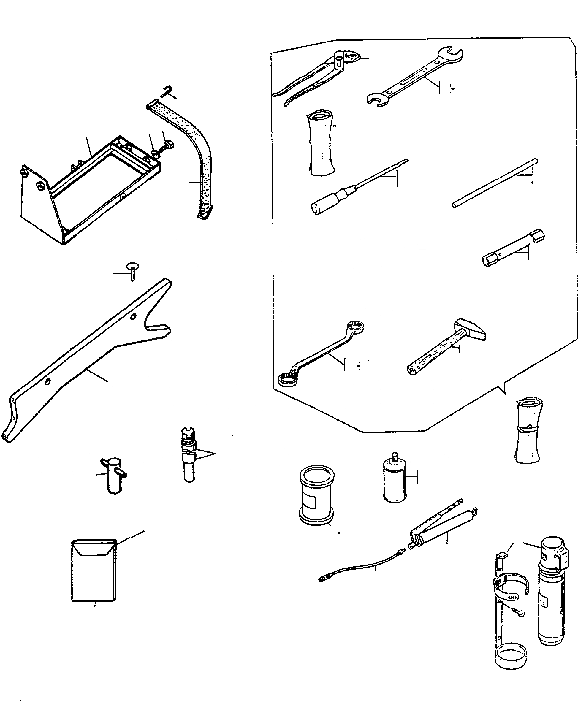 Схема запчастей Komatsu D600D Super - ИНСТРУМЕНТ И АКСЕССУАРЫ ШАССИ И SUPERSTRUCTURE
