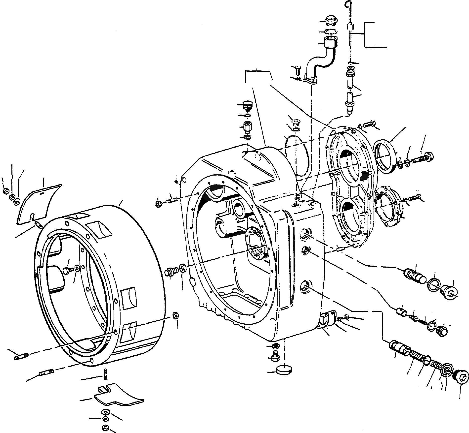 Схема запчастей Komatsu D600D Super - CONVERTER ТРАНСМИССИЯ, КОЖУХ И КОМПОНЕНТЫ ТРАНСМИССИЯ И ЗАДН. МОСТ