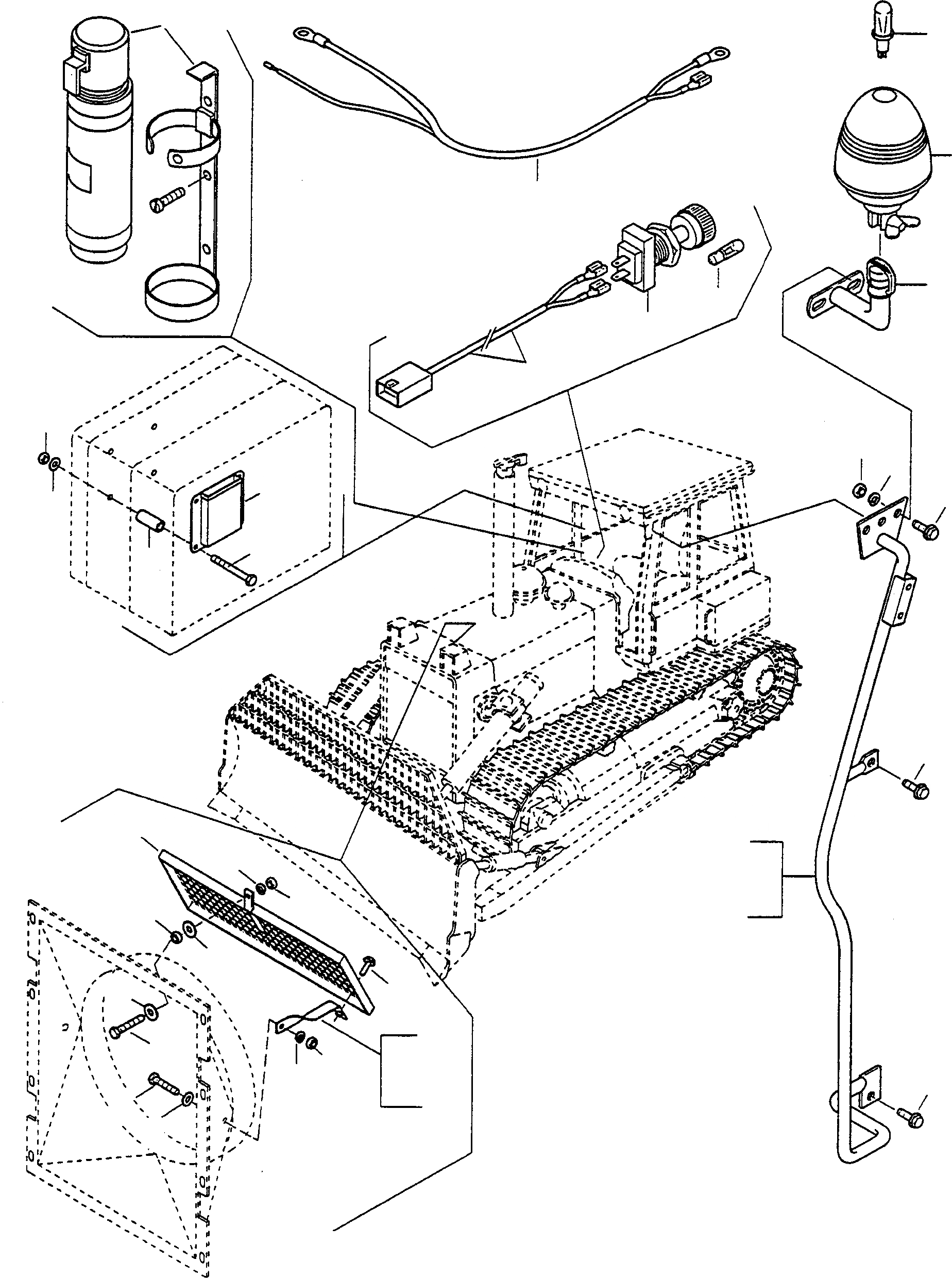 Схема запчастей Komatsu D600D Super - ATTACHING ЧАСТИ, EC-СТАНДАРТН. ОБОРУД-Е