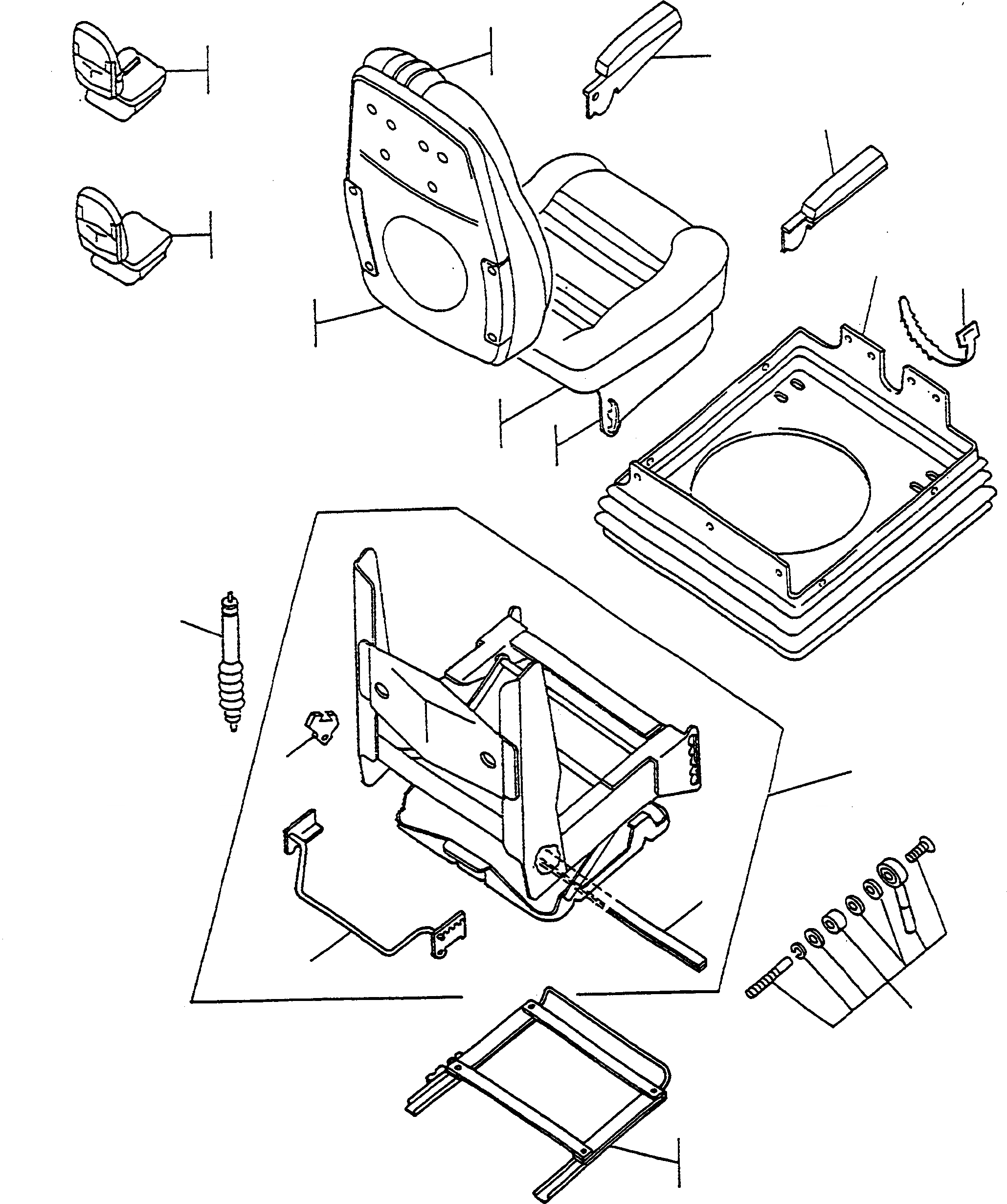 Схема запчастей Komatsu D600D Super - ПРИВОДRS СИДЕНЬЕ ШАССИ И SUPERSTRUCTURE