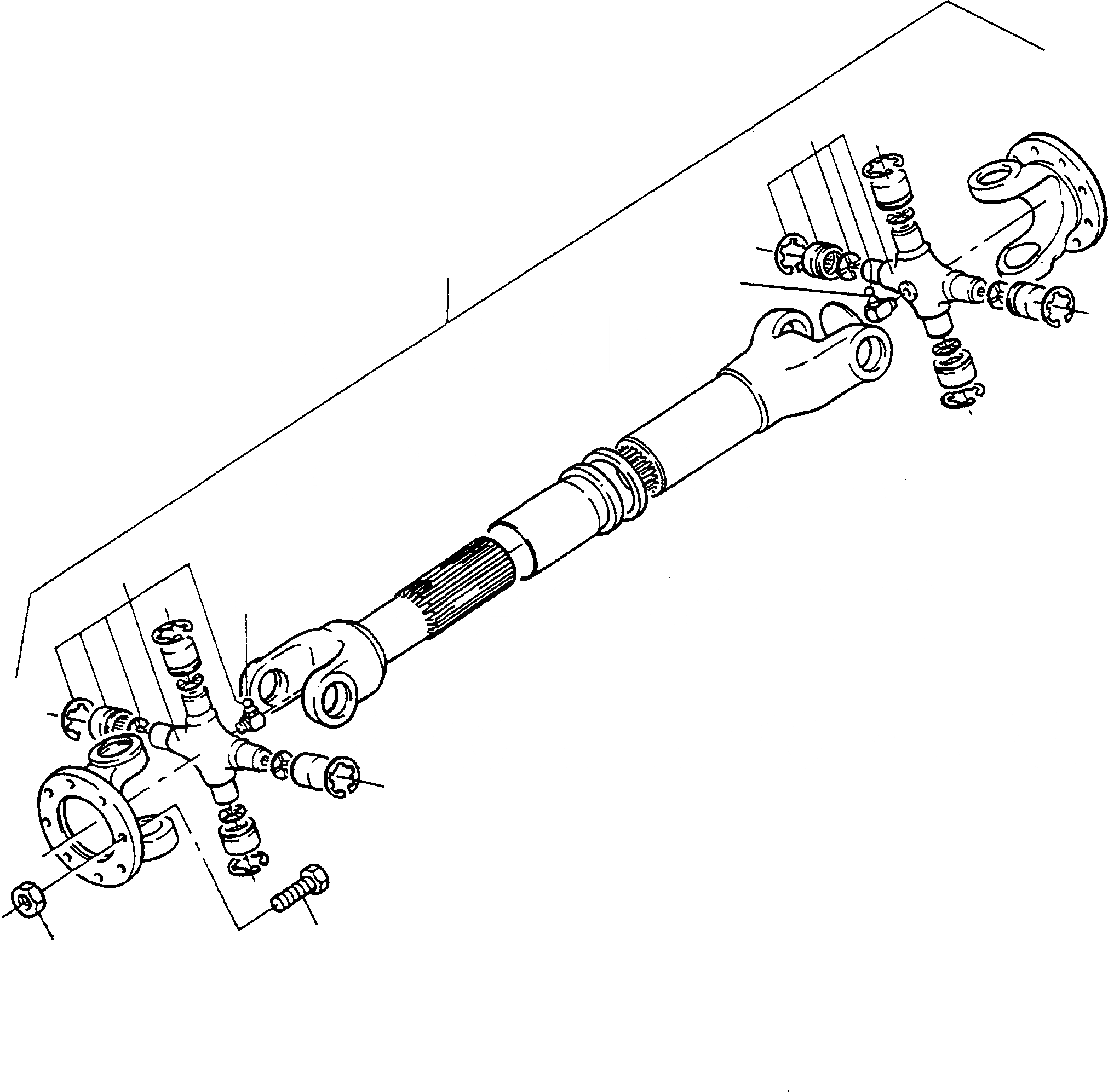Схема запчастей Komatsu D600D Super - КРЕСТОВИНАS ТРАНСМИССИЯ И ЗАДН. МОСТ