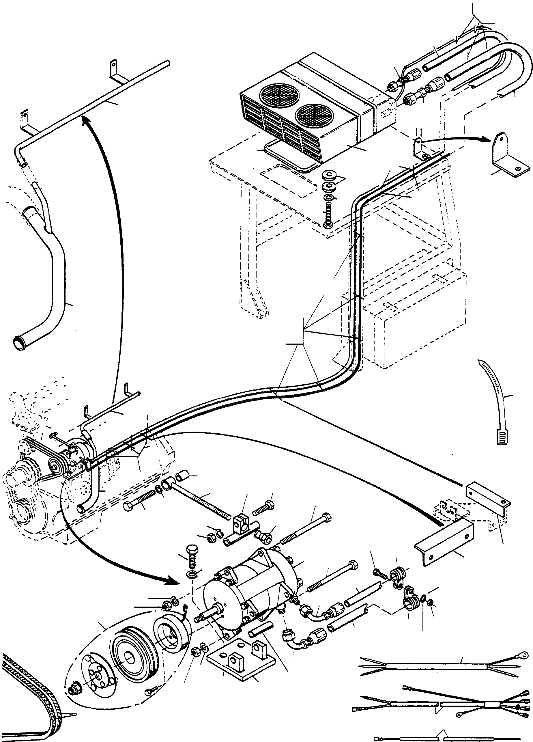 Схема запчастей Komatsu D600D Super - КОНДИЦ. ВОЗДУХА, EXECUTION I ШАССИ И SUPERSTRUCTURE