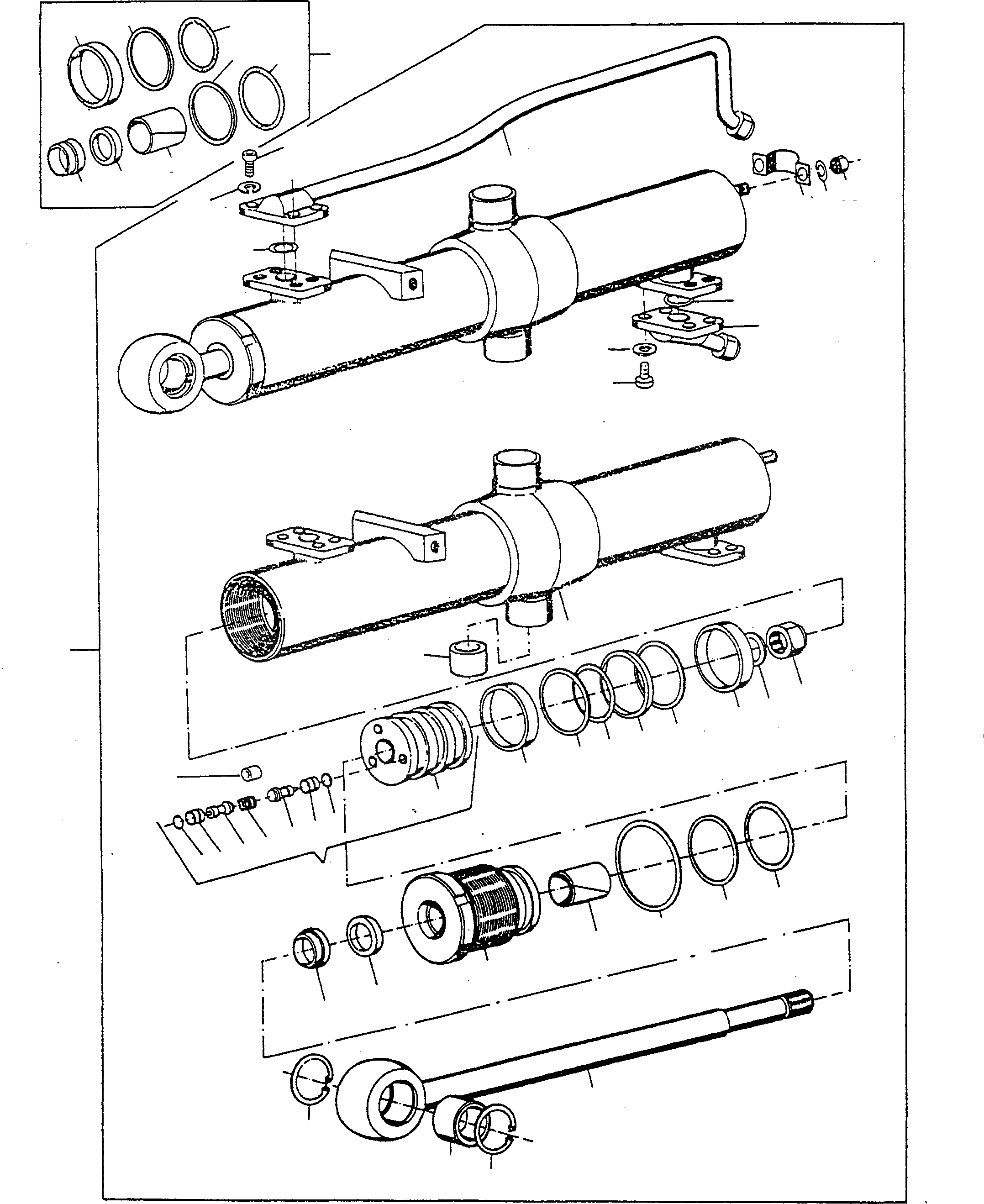 Схема запчастей Komatsu D600D Super - ГИДРОЦИЛИНДР ПОДЪЕМА ГИДРАВЛИКА