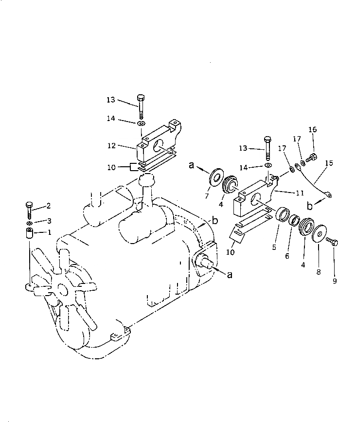 Схема запчастей Komatsu D60A-11D - КРЕПЛЕНИЕ ДВИГАТЕЛЯ(№-) КОМПОНЕНТЫ ДВИГАТЕЛЯ И ЭЛЕКТРИКА