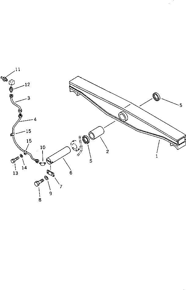 Схема запчастей Komatsu D60A-11D - БАЛКА БАЛАНСИРА(№-) ЧАСТИ КОРПУСА