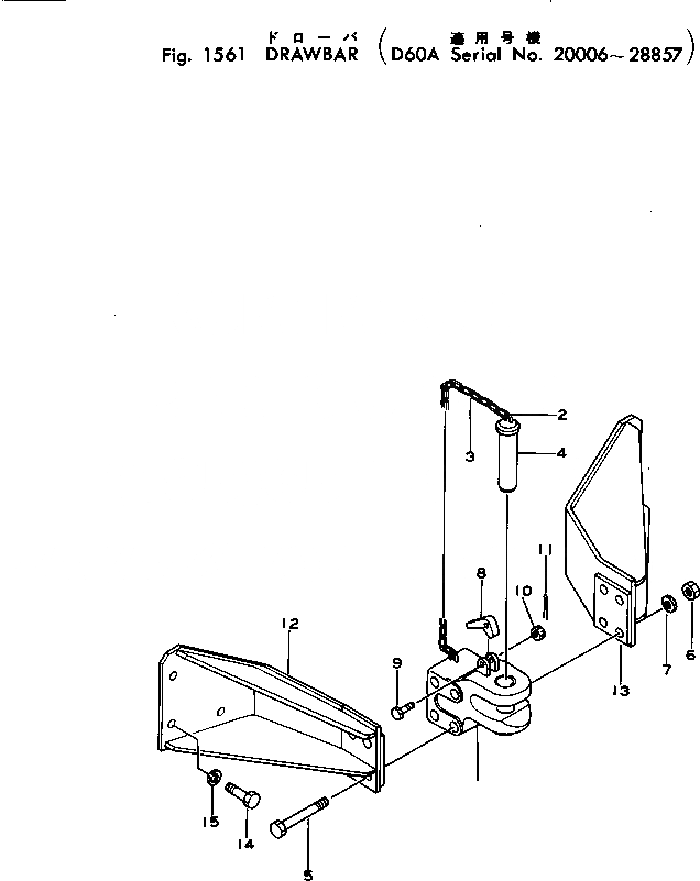 Схема запчастей Komatsu D60A-6 - СЦЕПНОЕ УСТРОЙСТВО(№-887) ЧАСТИ КОРПУСА