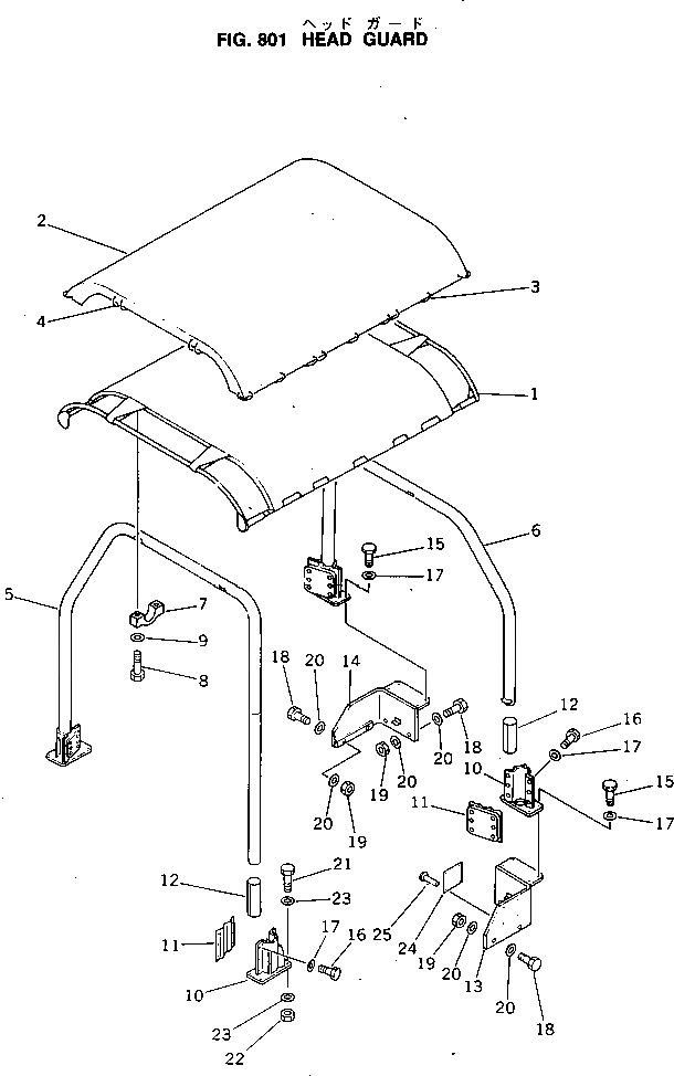 Схема запчастей Komatsu D60A-8 - ВЕРХН. ЗАЩИТА ОПЦИОННЫЕ КОМПОНЕНТЫ