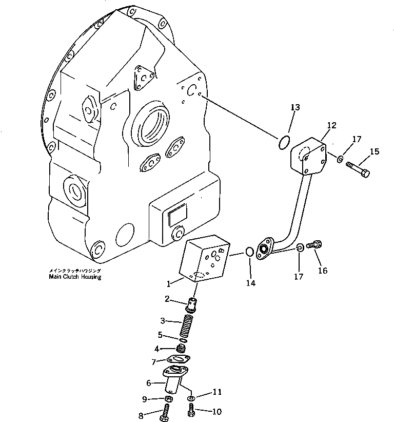 Схема запчастей Komatsu D60E-8 - ОСНОВН. МУФТА ОХЛАДИТЕЛЬ И КЛАПАН ТРУБЫ (/) ОСНОВН. МУФТА И ТРАНСМИССИЯ