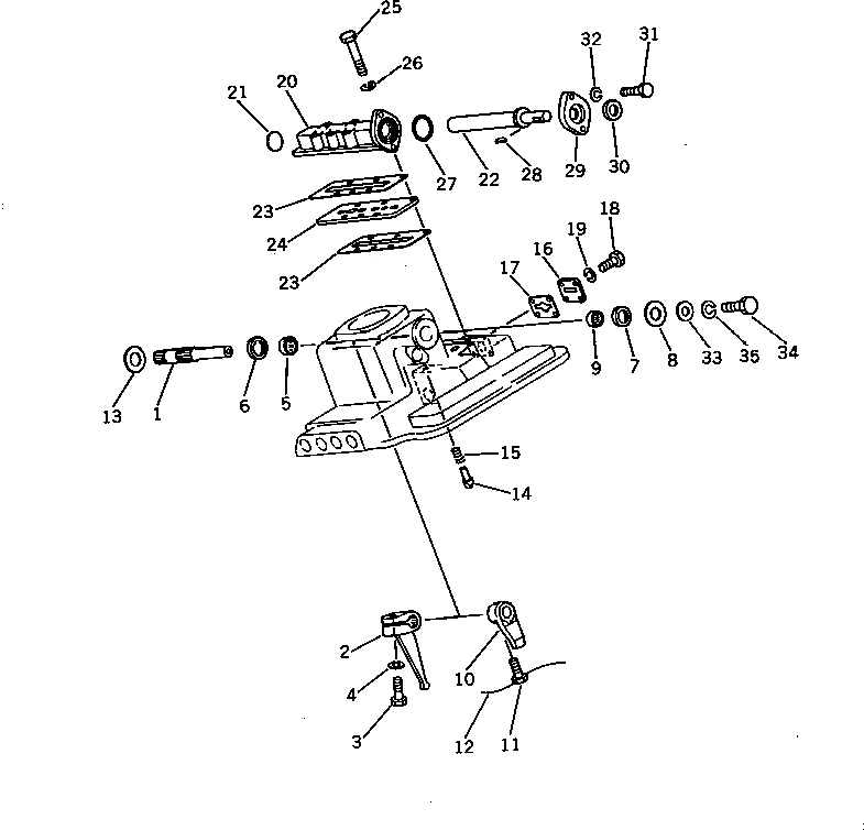 Схема запчастей Komatsu D60E-8 - ПЕРЕКЛЮЧ-Е ПЕРЕДАЧ ВИЛЫ (/) ОСНОВН. МУФТА И ТРАНСМИССИЯ
