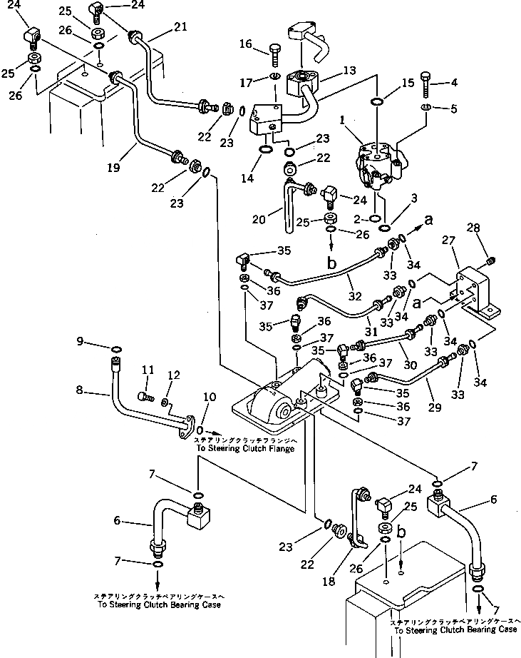 Схема запчастей Komatsu D60E-8 - УПРАВЛ-Е И РАЗГРУЗ. КЛАПАН ТРУБЫ СИСТЕМАУПРАВЛЕНИЯ ПОВОРОТОМ И КОНЕЧНАЯ ПЕРЕДАЧА