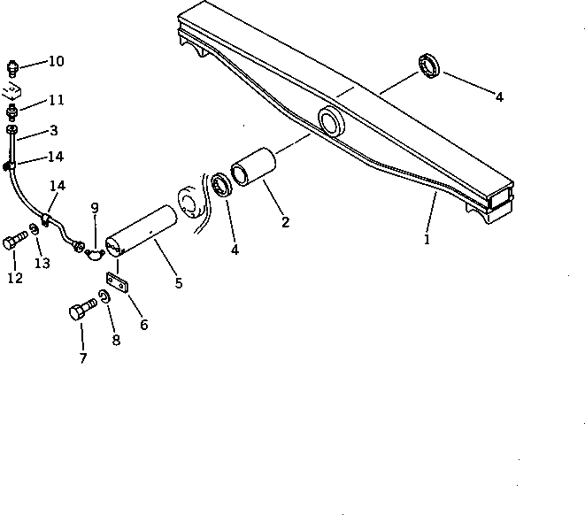 Схема запчастей Komatsu D60E-8 - БАЛКА БАЛАНСИРА ЧАСТИ КОРПУСА