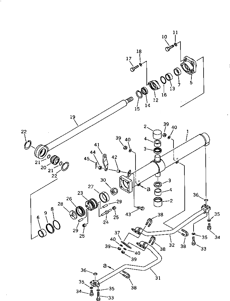 Схема запчастей Komatsu D60E-8 - ЦИЛИНДР ПОДЪЕМА ОТВАЛА(№-88) УПРАВЛ-Е РАБОЧИМ ОБОРУДОВАНИЕМ