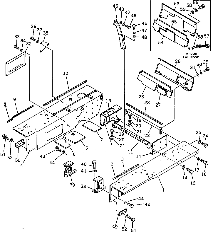 Схема запчастей Komatsu D60E-8 - КРЫЛО (ШУМОПОДАВЛ. СПЕЦ-Я ДЛЯ EC)             (DE-8B №7-) (DE-8D №89-)(№7-) ОПЦИОННЫЕ КОМПОНЕНТЫ¤ ИНСТРУМЕНТ И РЕМКОМПЛЕКТЫ