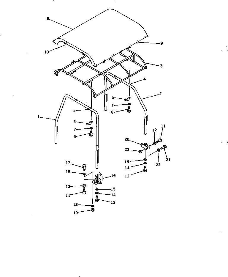 Схема запчастей Komatsu D60F-8A - НАВЕС ОПЦИОННЫЕ КОМПОНЕНТЫ