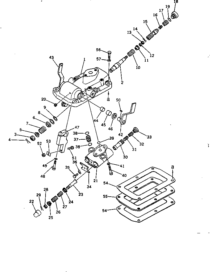 Схема запчастей Komatsu D60F-8 - КЛАПАН УПРАВЛЕНИЯ ПОВОРОТОМ СИСТЕМАУПРАВЛЕНИЯ ПОВОРОТОМ И КОНЕЧНАЯ ПЕРЕДАЧА