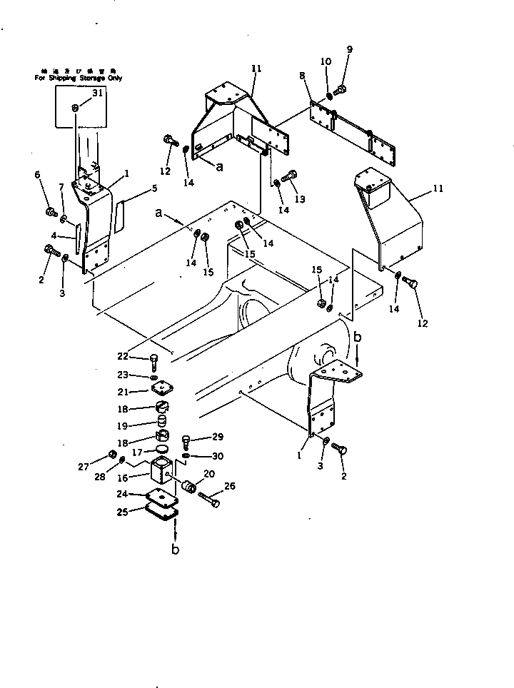 Схема запчастей Komatsu D60F-8 - СИСТЕМА ROPS КРЕПЛЕНИЕ ОПЦИОННЫЕ КОМПОНЕНТЫ