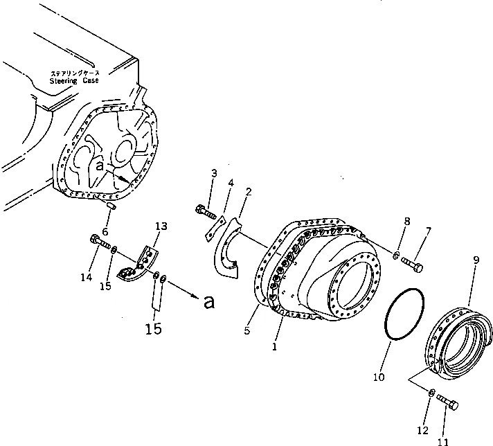 Схема запчастей Komatsu D60P-11D - КОРПУС КОНЕЧН. ПЕРЕДАЧИ (С WEAR ЧАСТИ КОРПУСА) ОСНОВН. МУФТА¤ ГТР CONVERTOR¤ T/M¤ РУЛЕВ. УПРАВЛЕНИЕ И КОНЕЧНАЯ ПЕРЕДАЧА